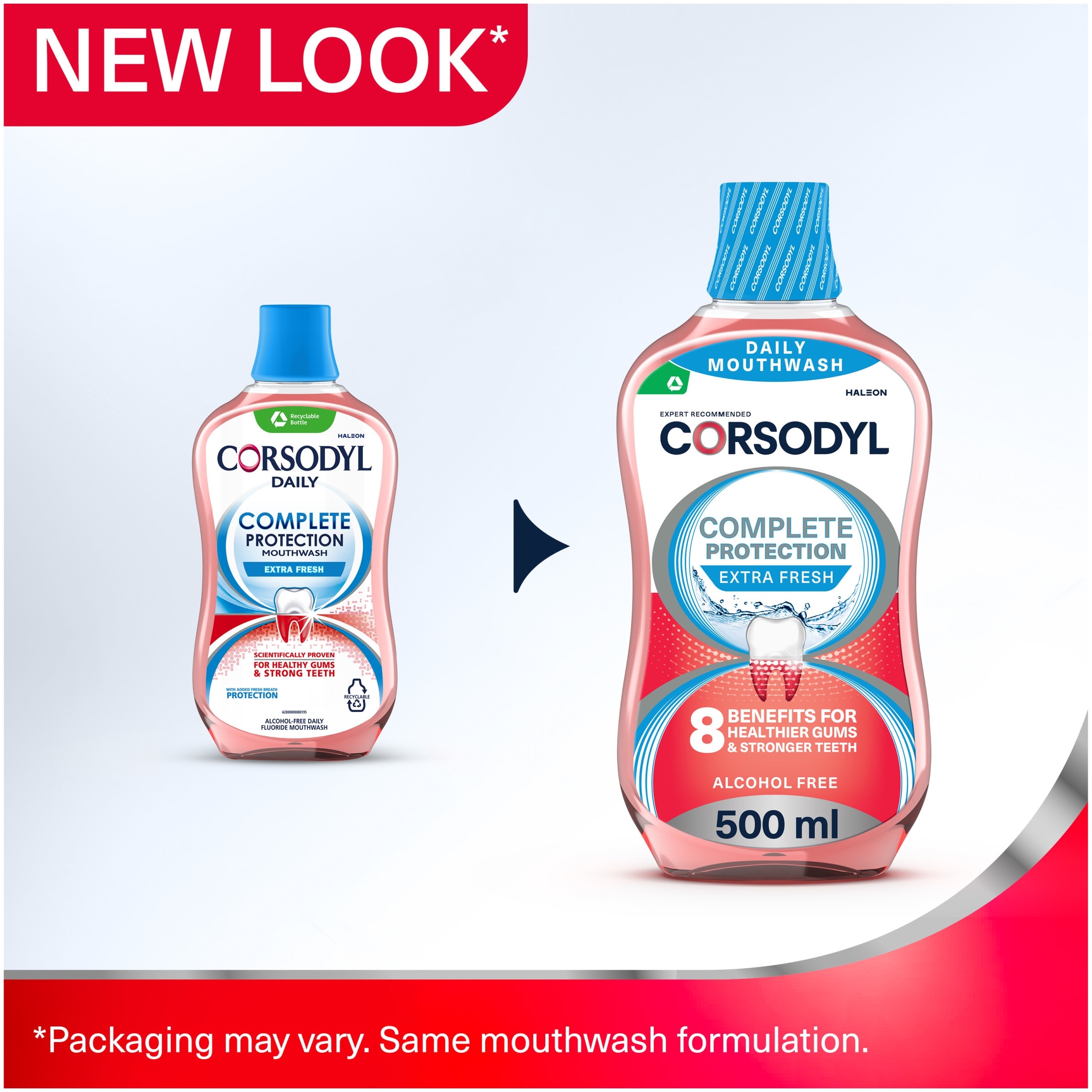 Corsodyl Complete Protection Gum Care Mouthwash Extra Fresh 500 ml thumbnail 2