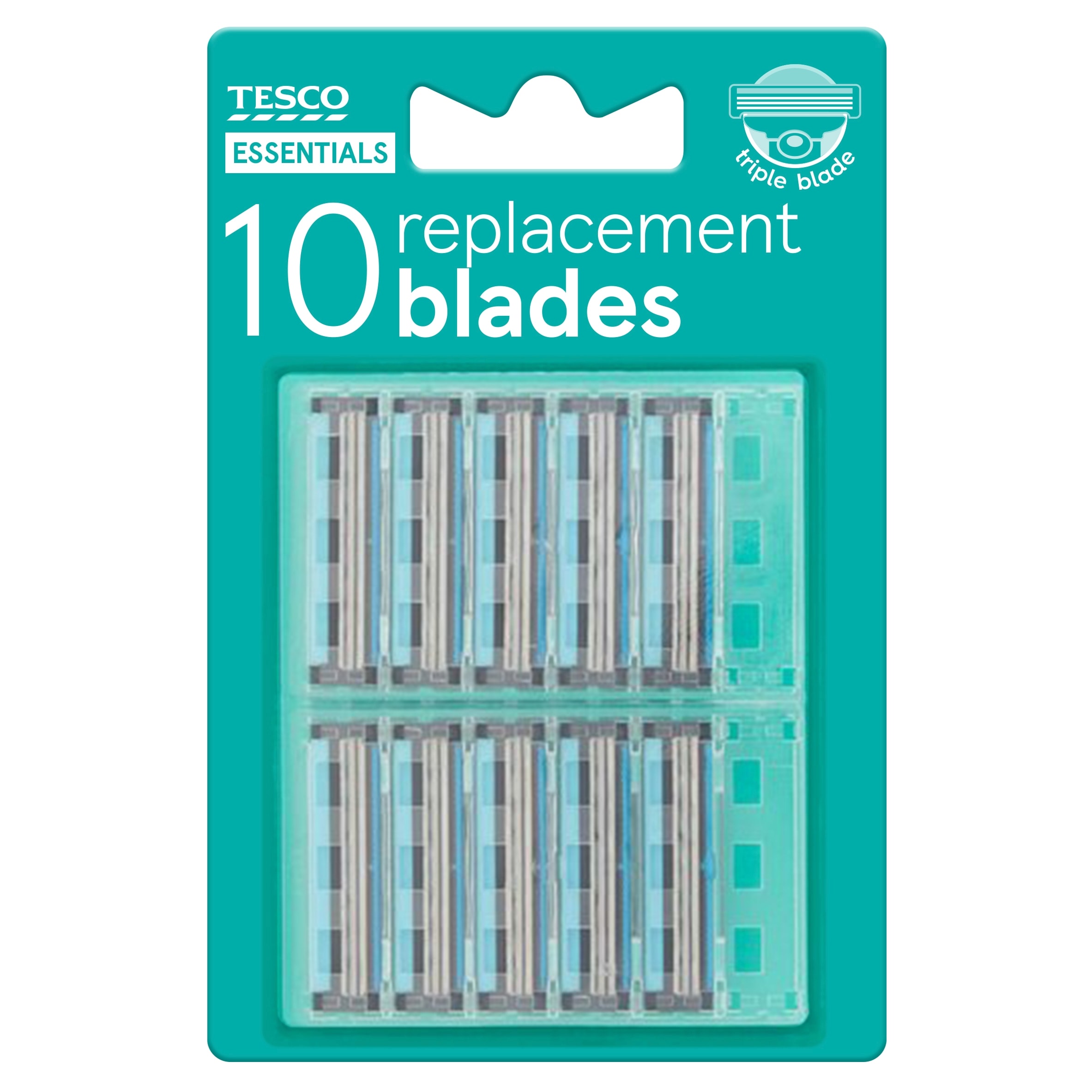 Tesco Essentails Triple Blades Refills 10Pack
