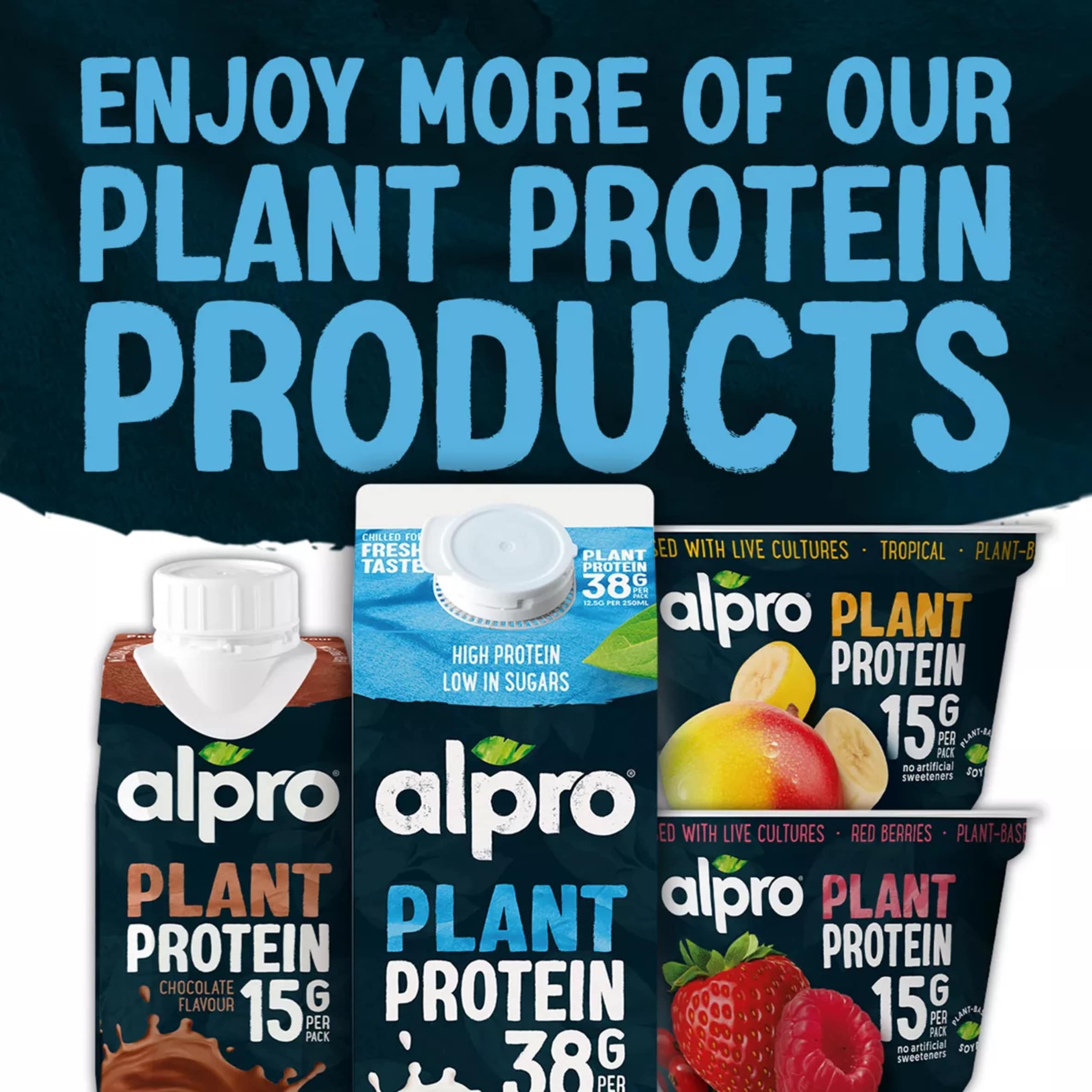 Alpro High Protein Soya Original Long Life Dairy Free Drink 1L thumbnail 5