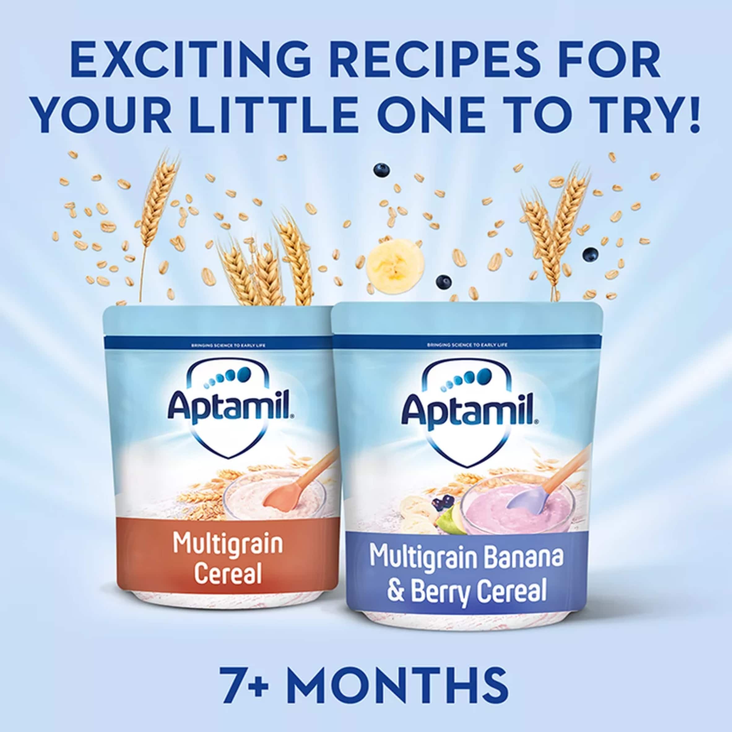 Aptamil Multigrain Banana & Berry Porridge Baby Cereal 7+ Months 200g thumbnail 4
