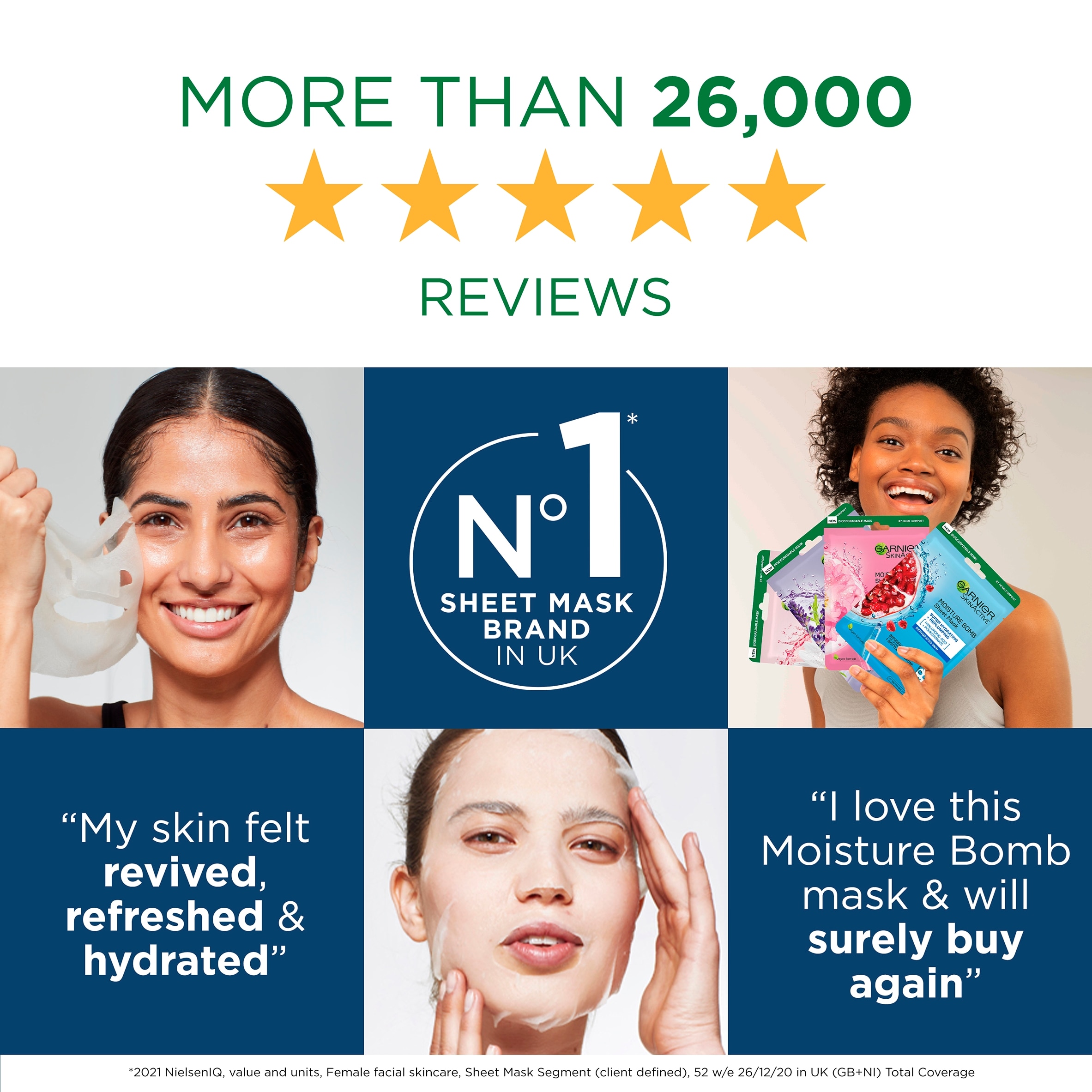 Garnier Skin Active Night Time Face Bomb Tissue Mask 32G thumbnail 3