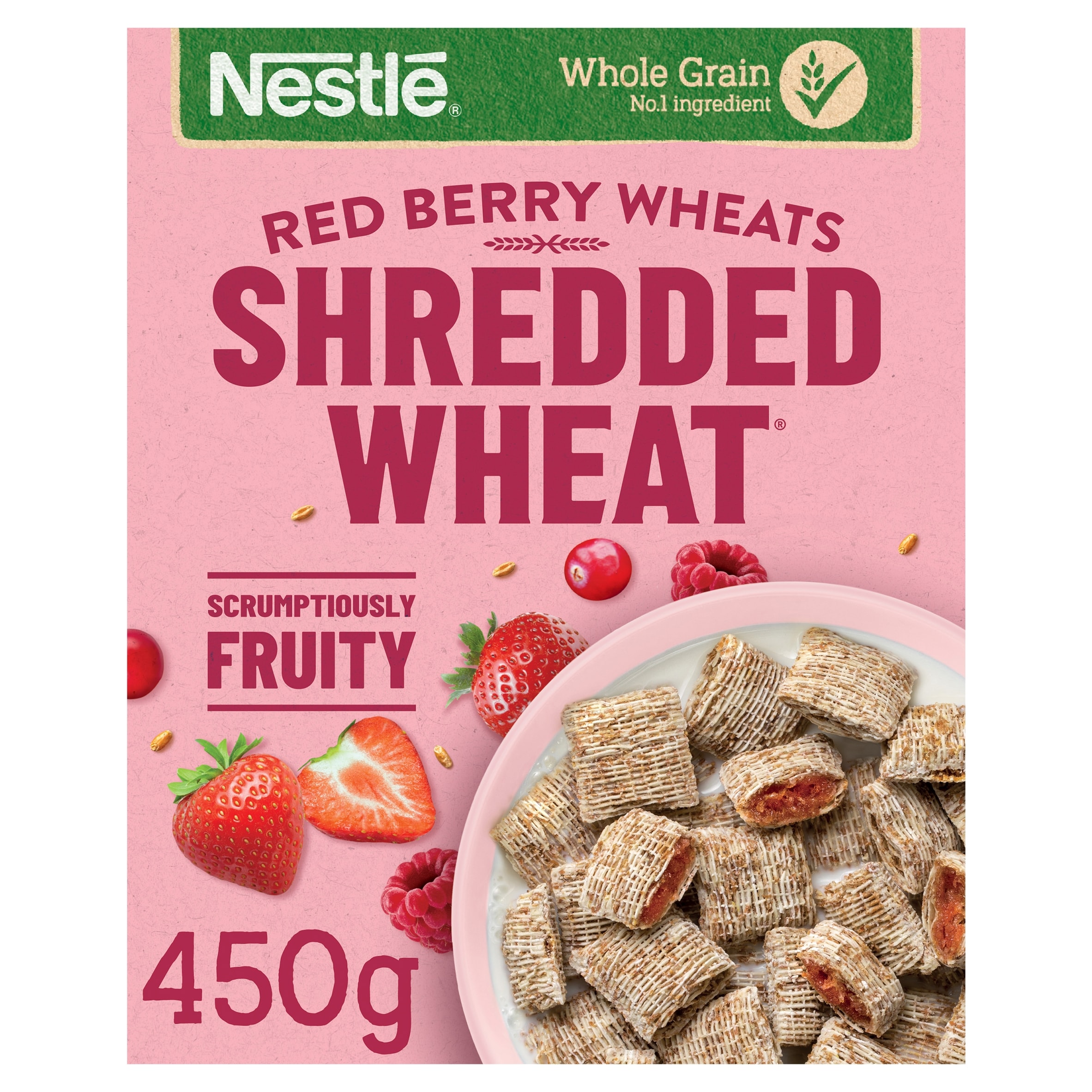 Shredded Wheat Bitesize Red Berry Wheats Breakfast Cereal