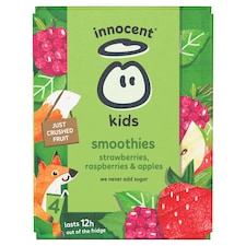 innocent Kids Smoothies Strawberries, Raspberries & Apples 4 x 150ml thumbnail 4