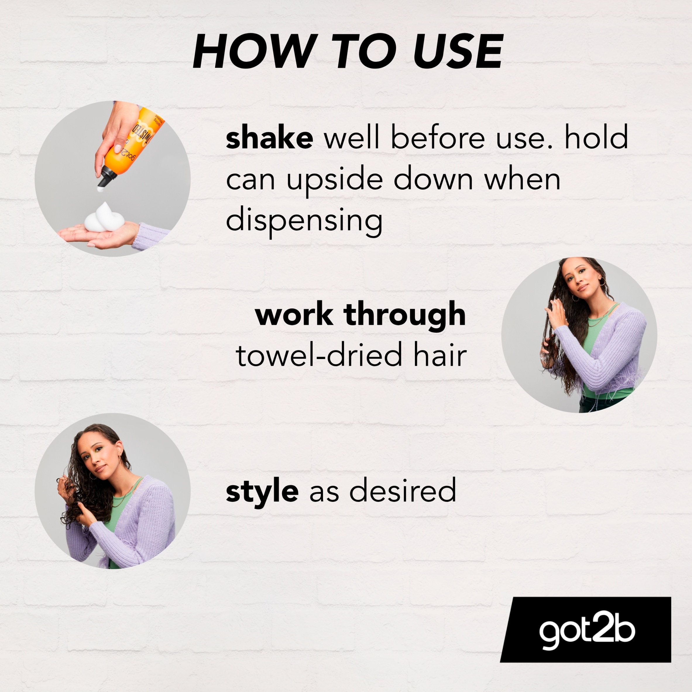 GOT2B Twisted Curling Mousse 250ml thumbnail 4