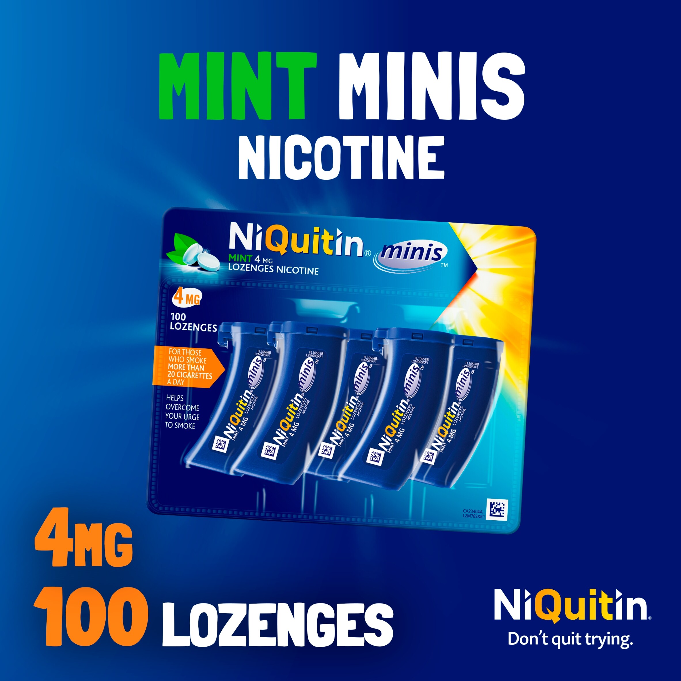 NiQuitin Minis Mint Nicotine Lozenges Reduce & Quit Smoking Aid x100 4mg thumbnail 3