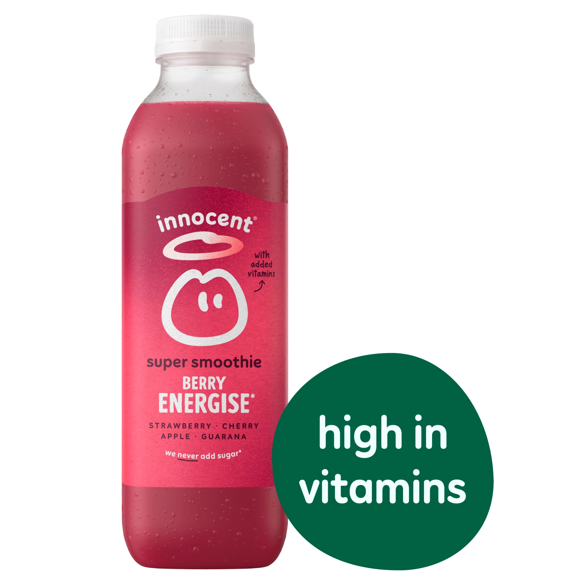 Innocent Super Smoothie Energise, Strawberry & Cherry 750ml thumbnail 2