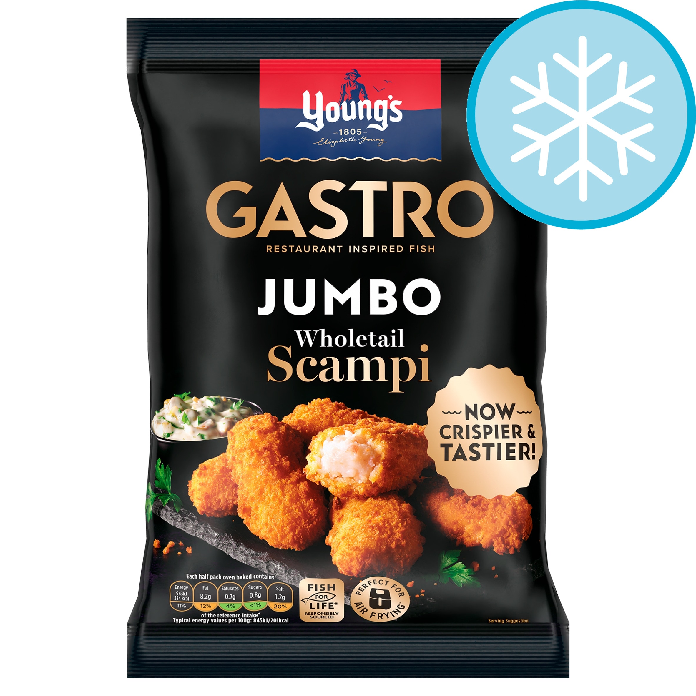Young's Gastro Jumbo Wholetail Scampi Frozen