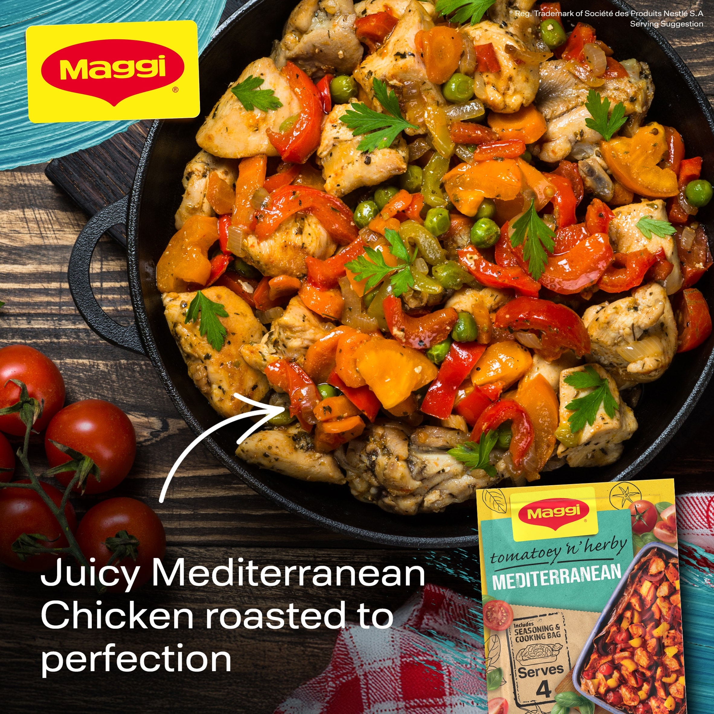 Maggi Mediterranean Chicken Seasoning & Cooking Bag 37g thumbnail 2