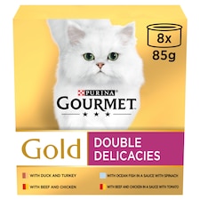 GOURMET Gold Double Delicacies Wet Cat Food 8x85g