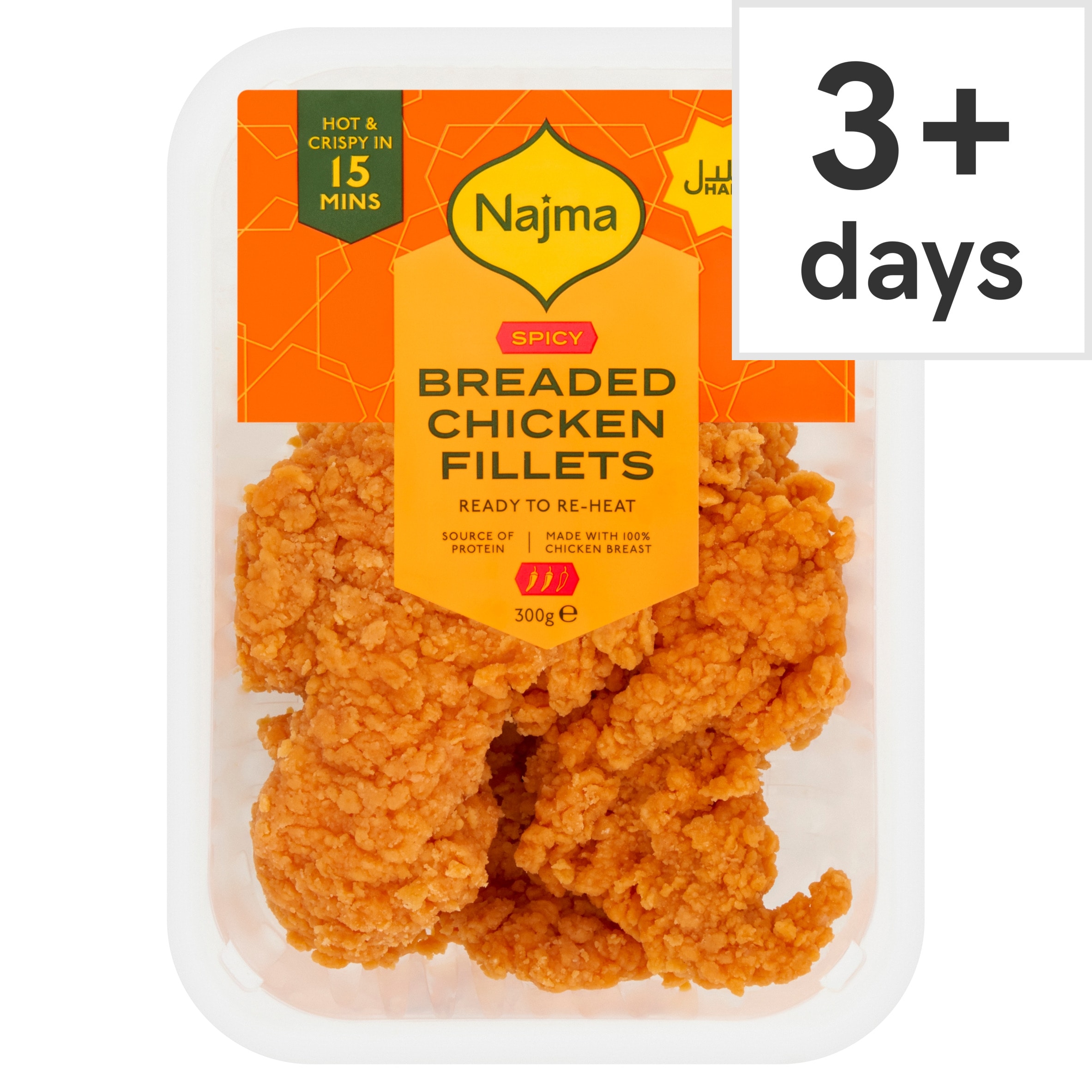Najma Halal Spicy Breaded Chicken Fillets 300G