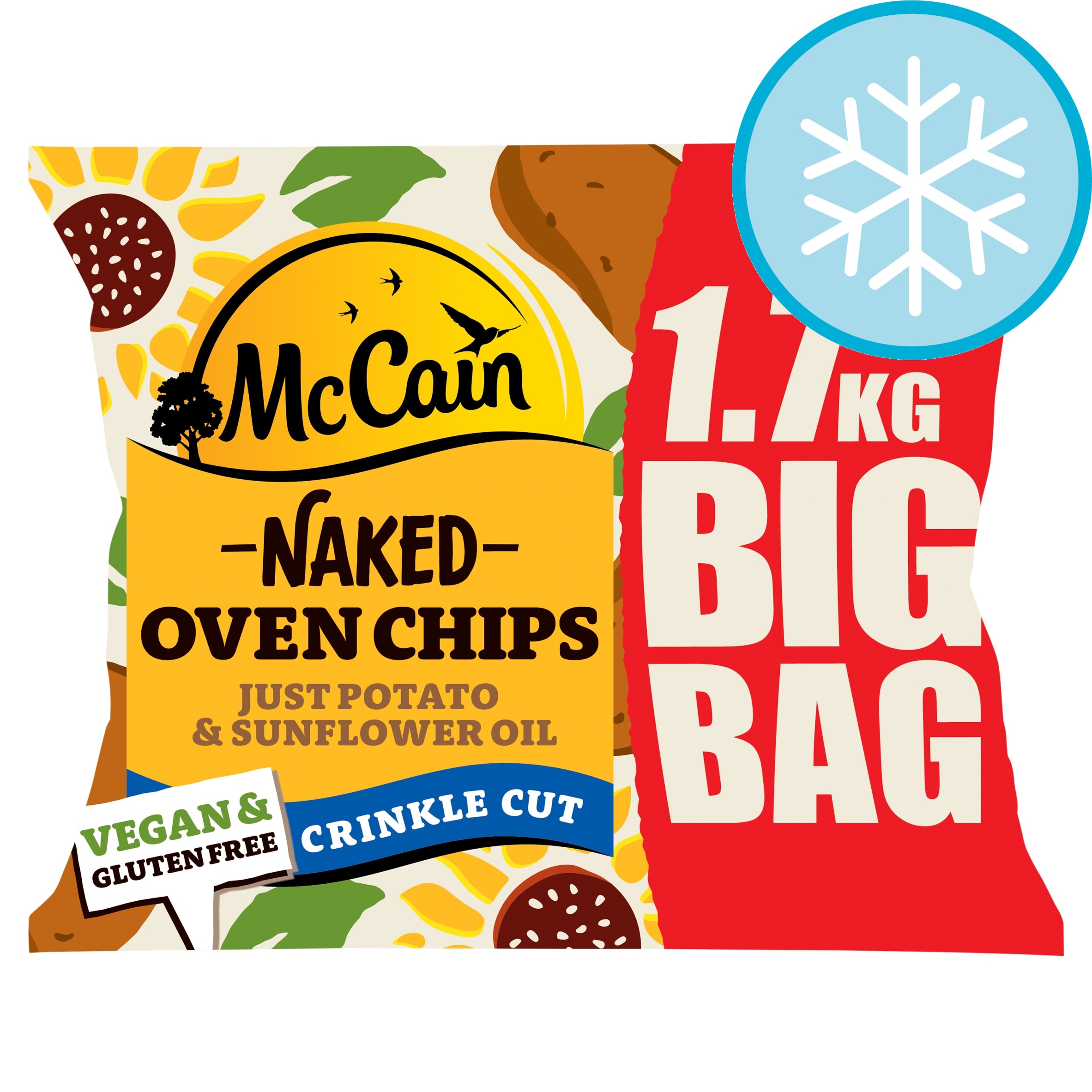 MCCAIN NAKED OVEN CHIPS CRINKLE CUT 1.7KG