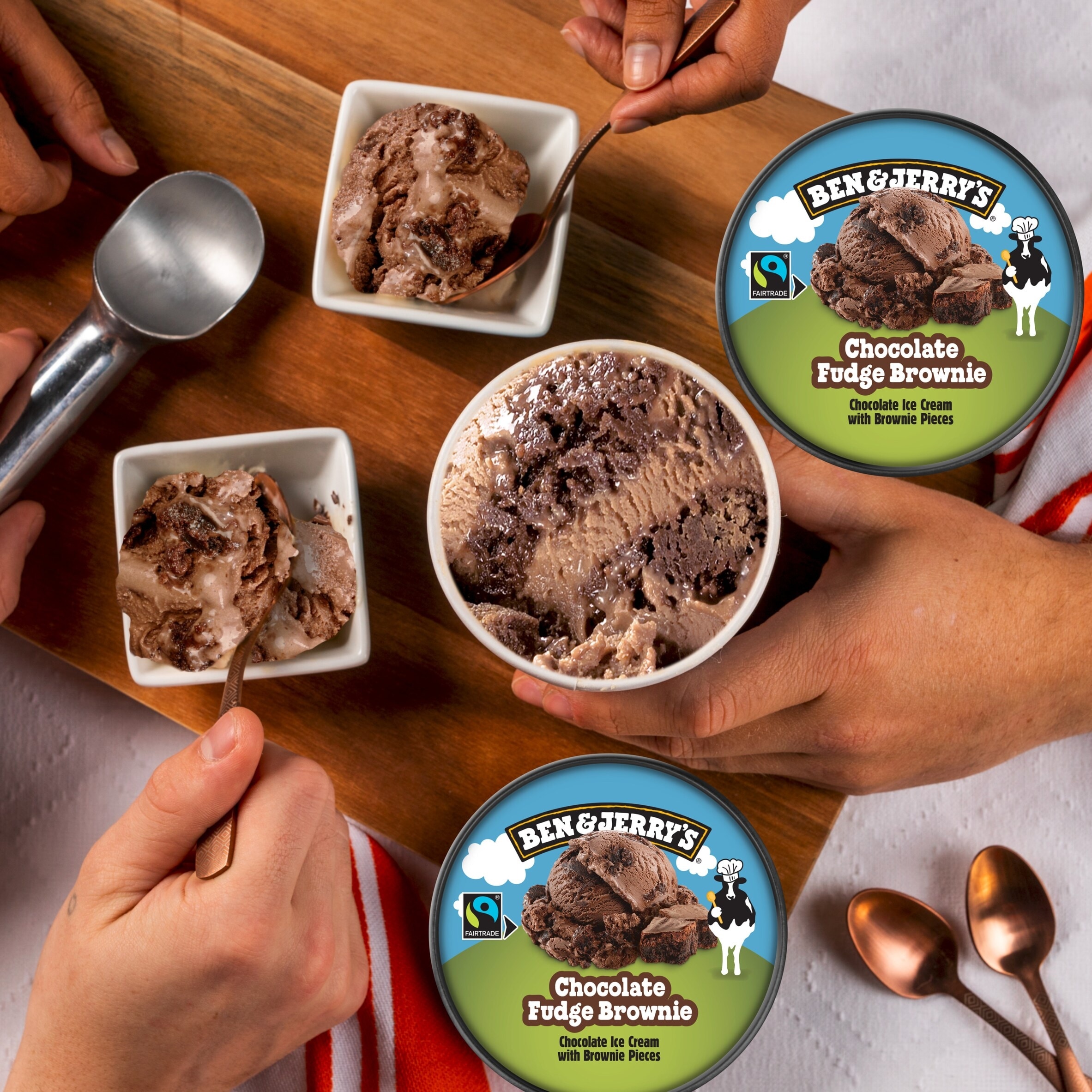 Ben & Jerry's Chocolate Fudge Brownie Ice Cream Tub 465ml thumbnail 4