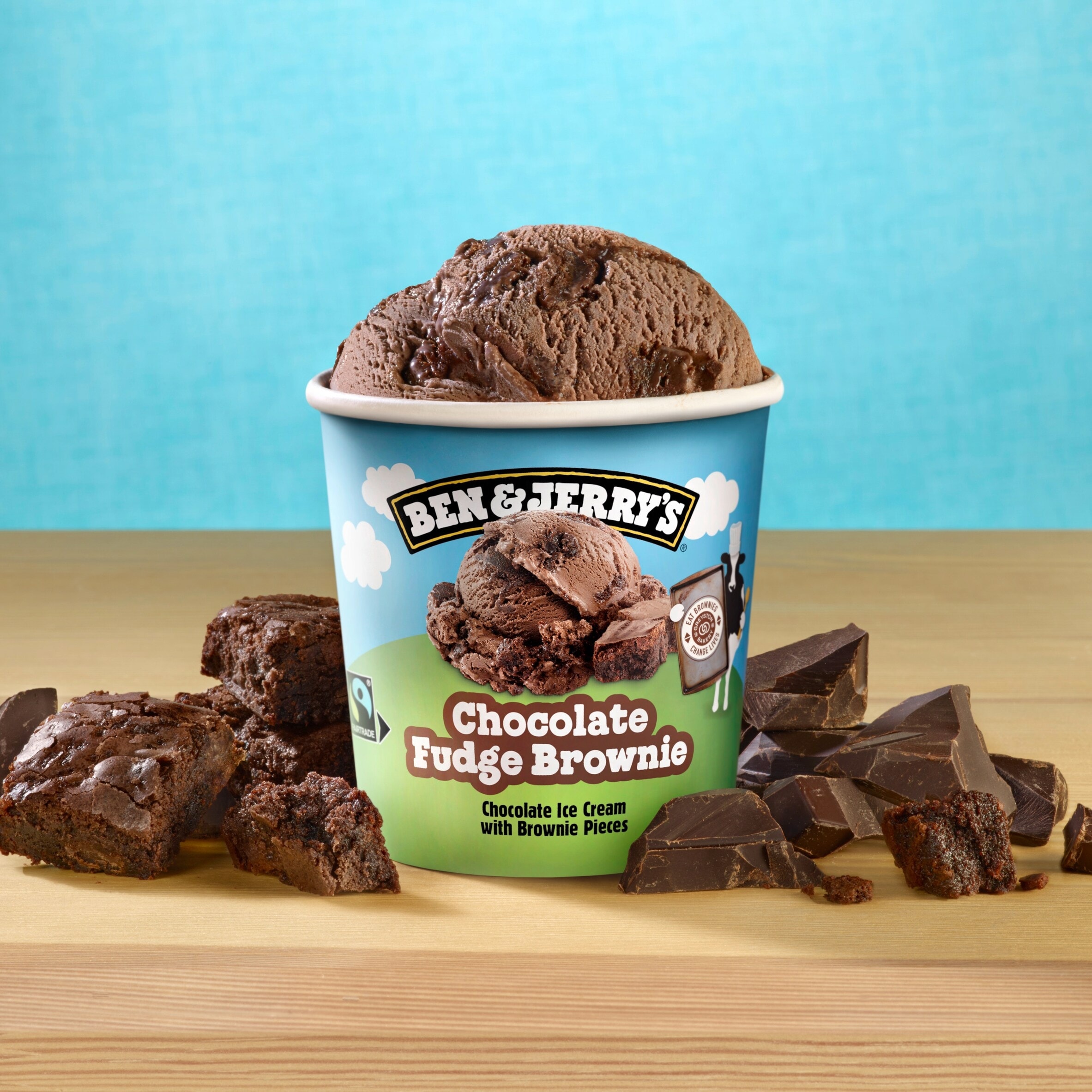 Ben & Jerry's Chocolate Fudge Brownie Ice Cream Tub 465ml thumbnail 5