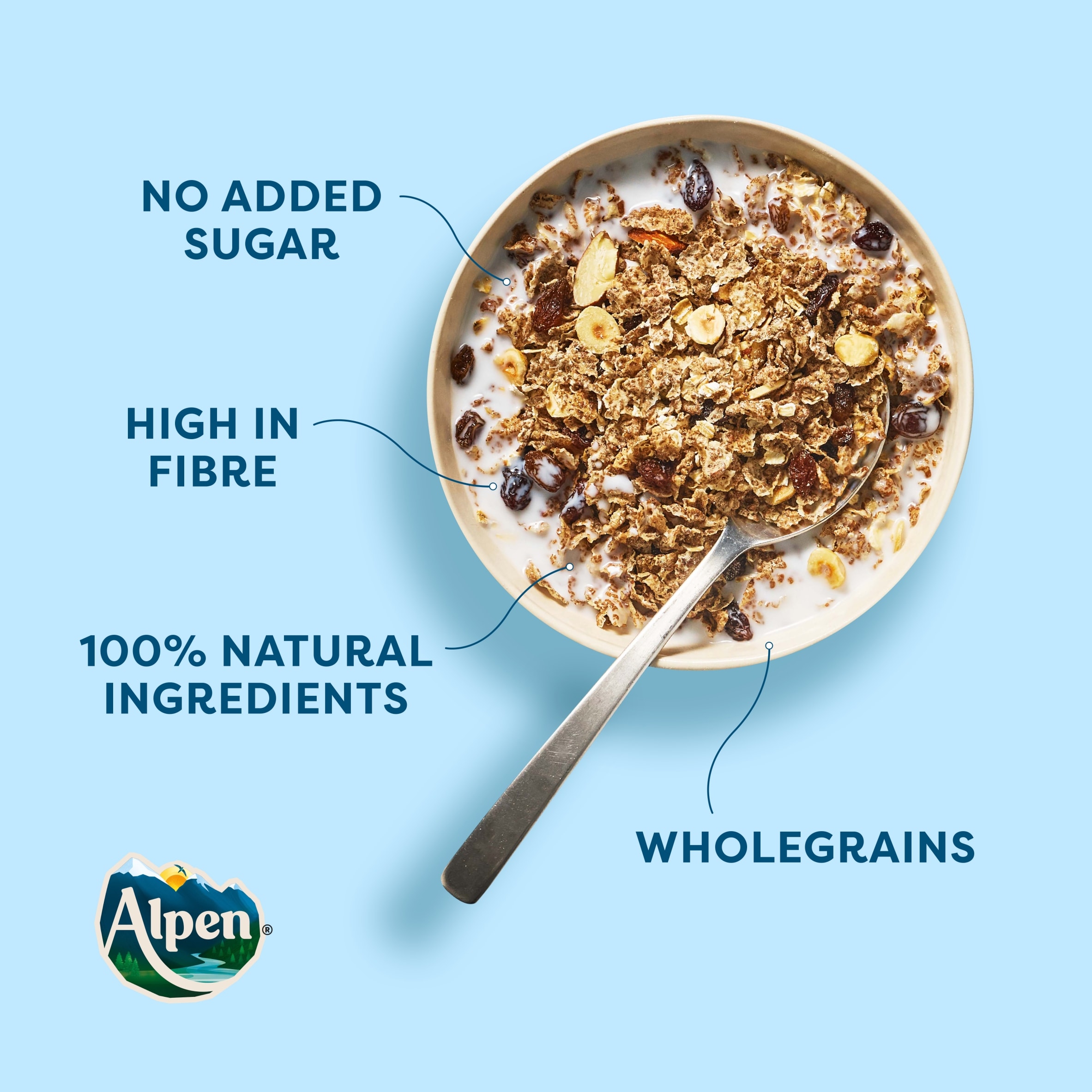 Alpen Muesli No Added Sugar 550g  thumbnail 2