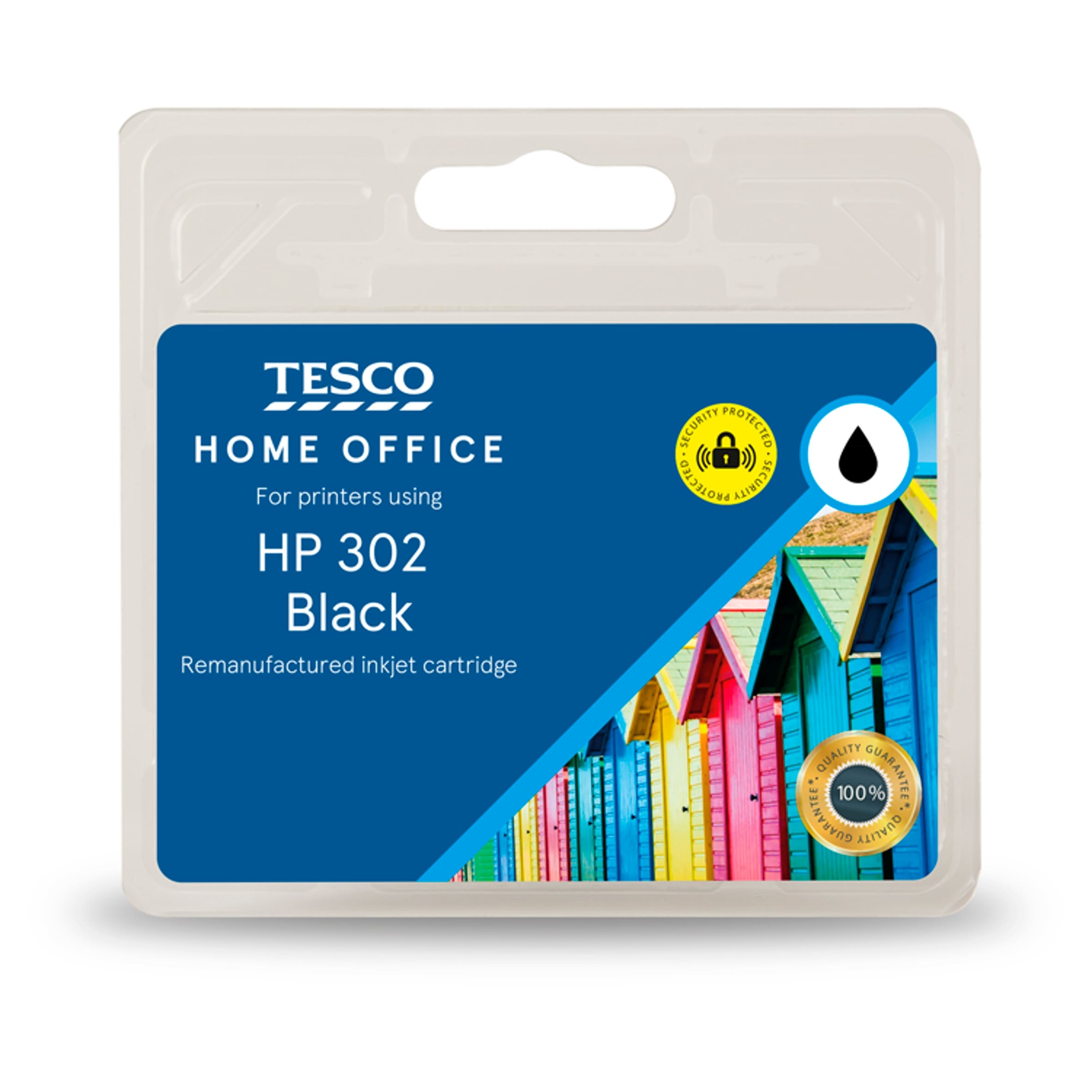 Tesco HP302 Remanufactured Black Printer Ink Cartridge