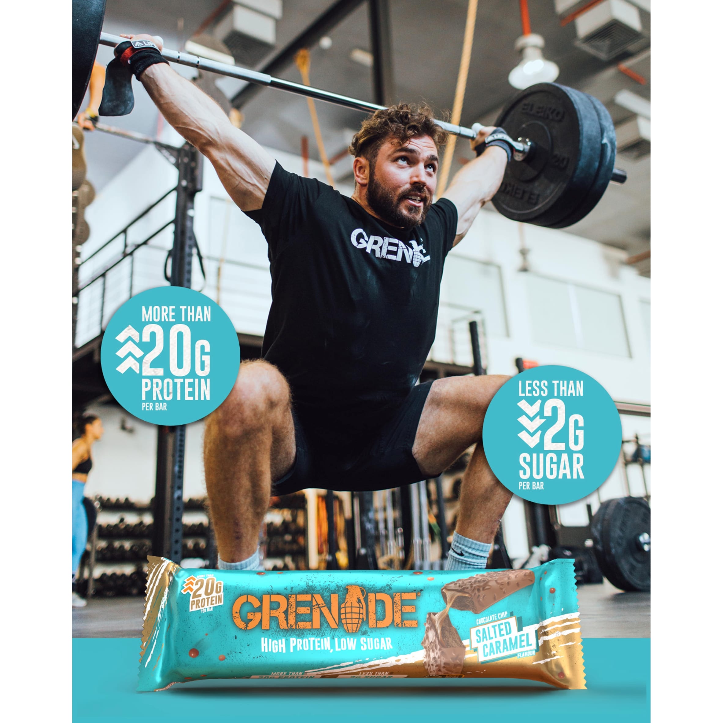 Grenade Carb Killa Protein Bar - Chocolate Chip Salted Caramel 60g thumbnail 5