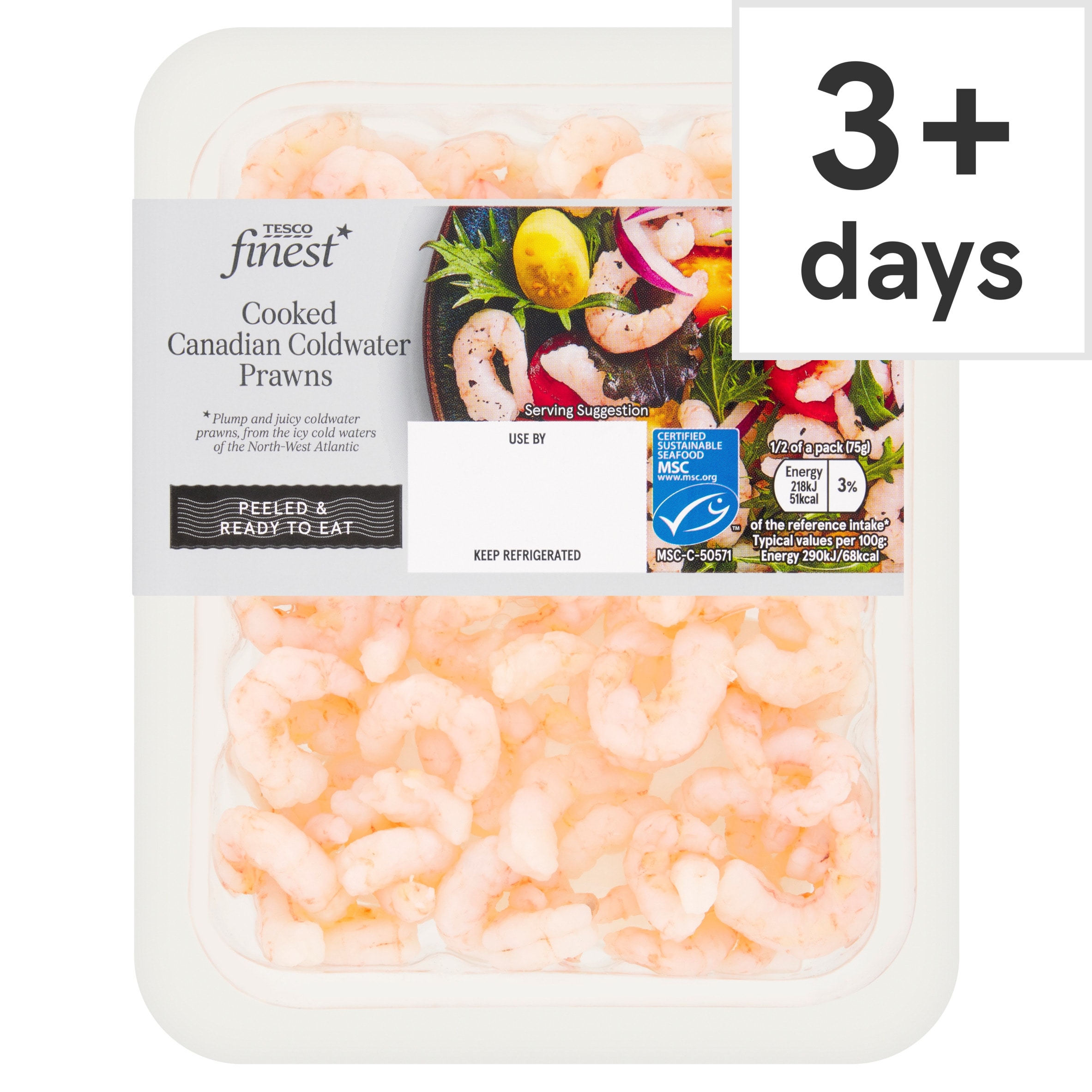 Tesco Finest Cooked Canadian Coldwater Prawns 150g