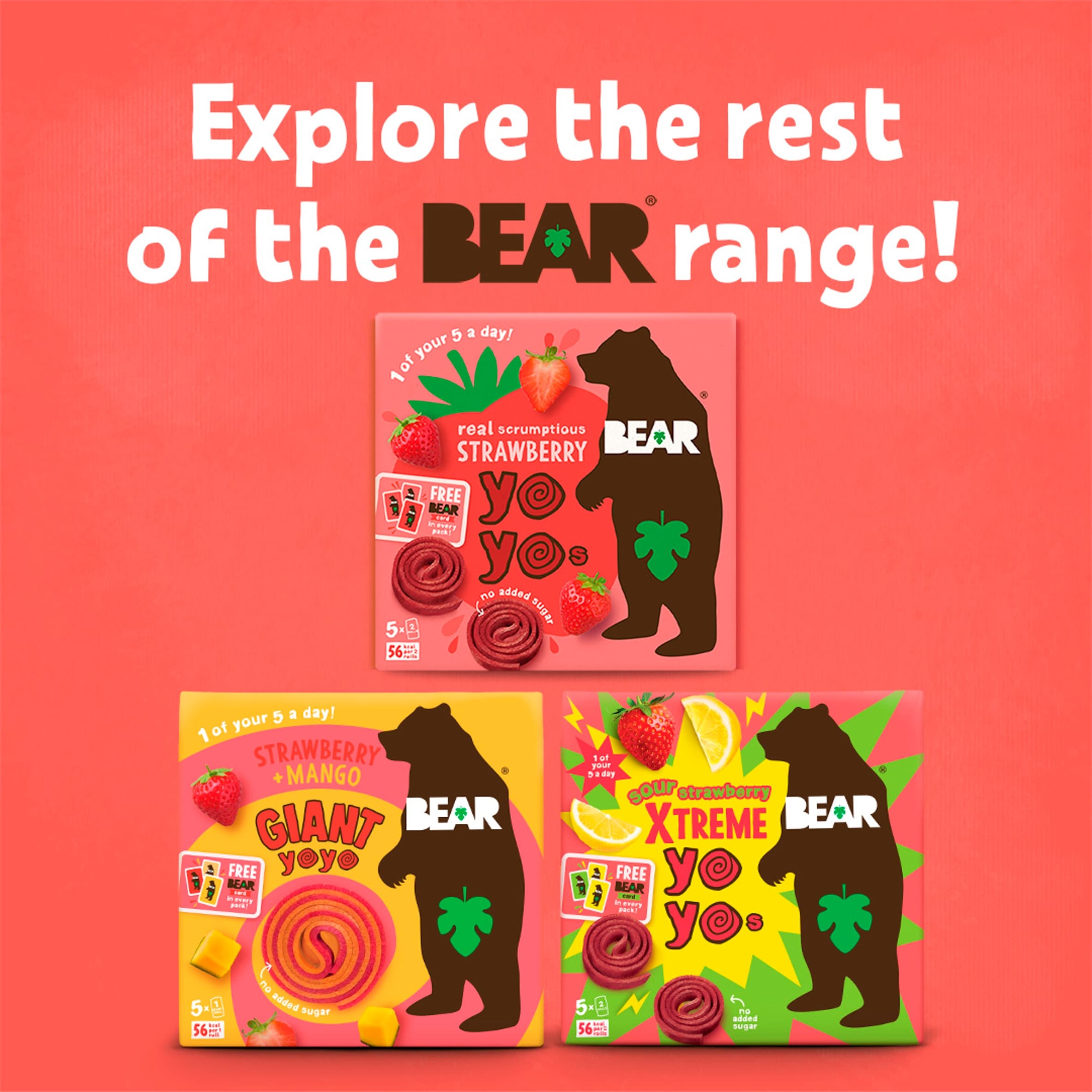 BEAR GIANT Fruit Yoyos Apple & Blackcurrant Multipack 5 x 20g thumbnail 3