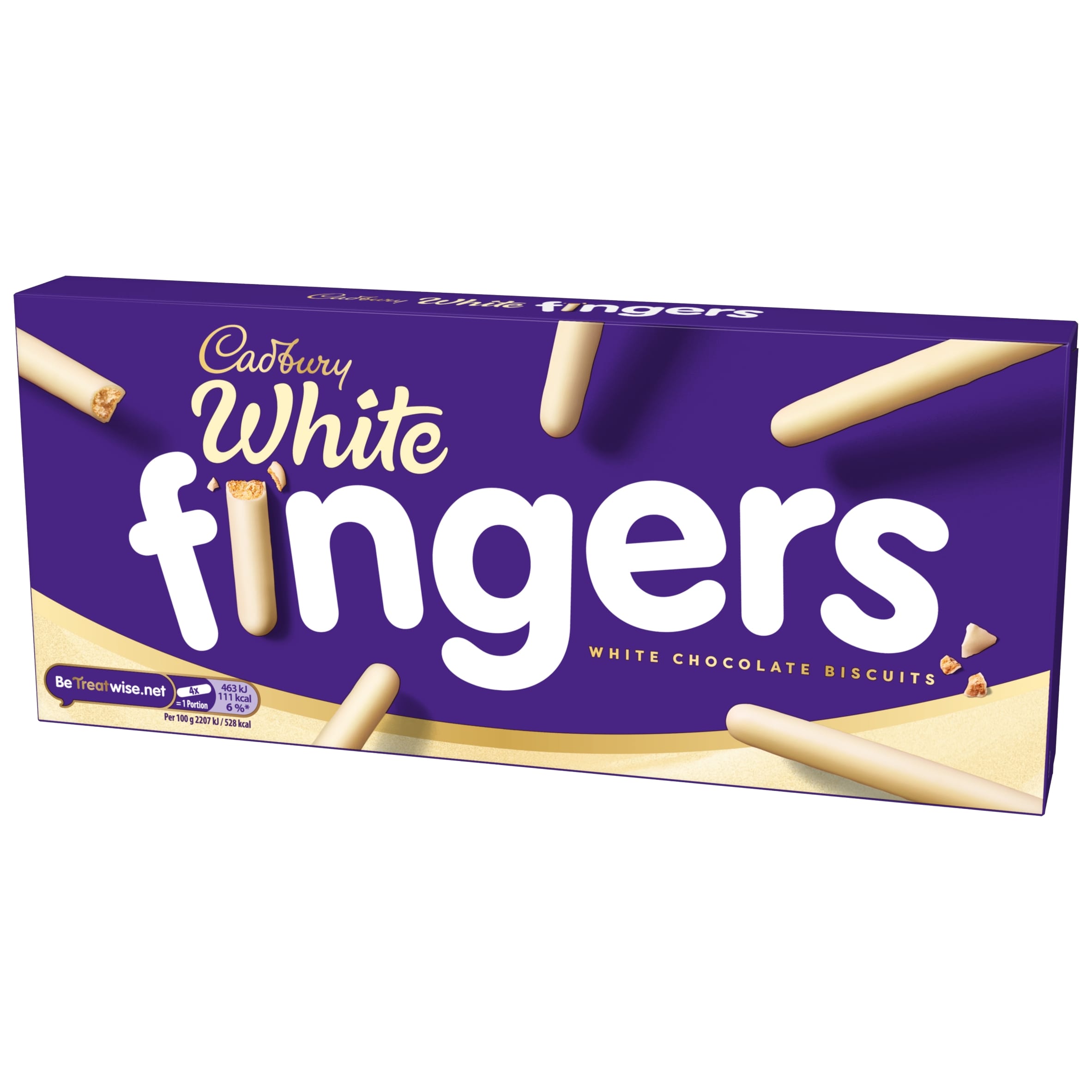 Cadbury White Chocolate Fingers Biscuits 114g thumbnail 3