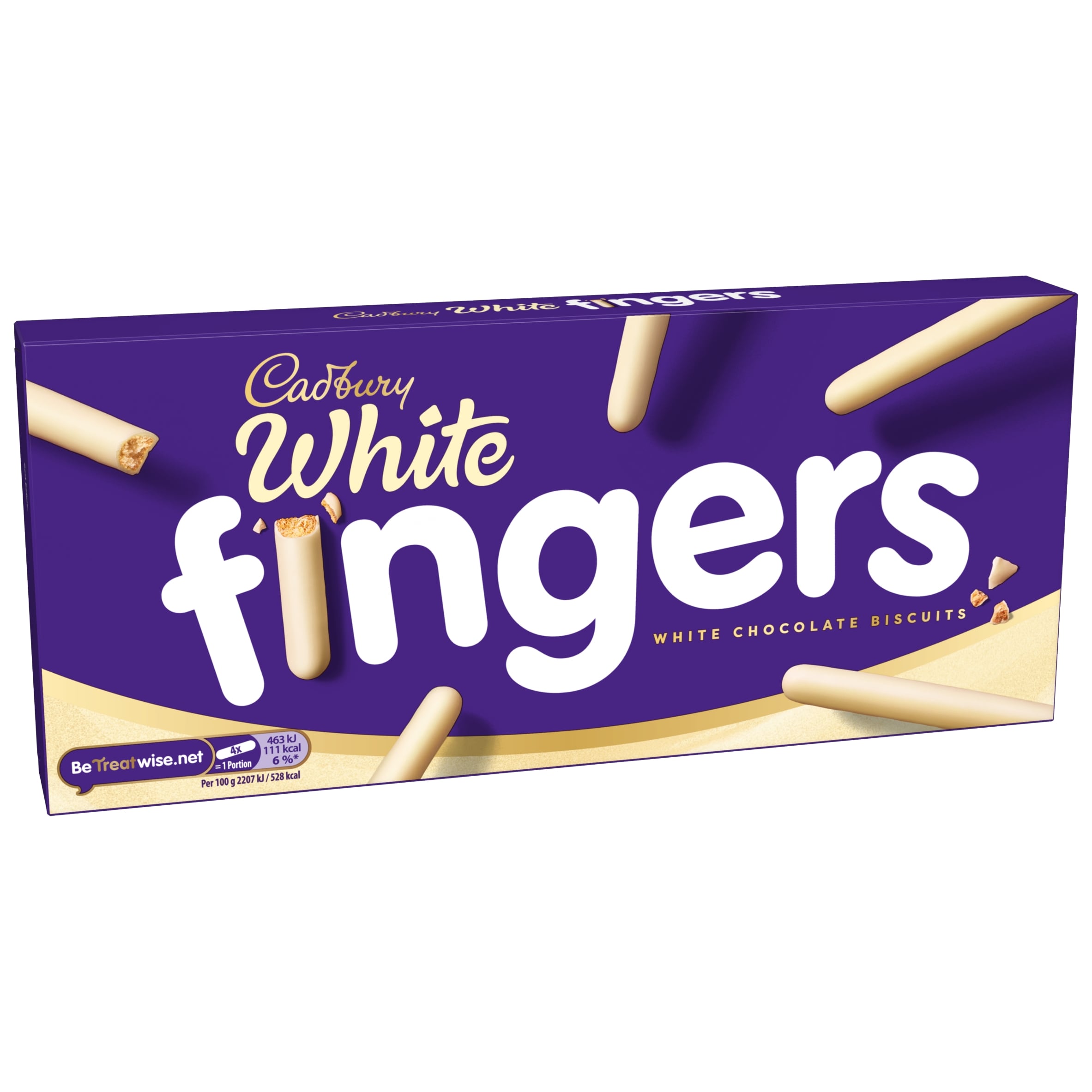 Cadbury White Chocolate Fingers Biscuits 114g thumbnail 4