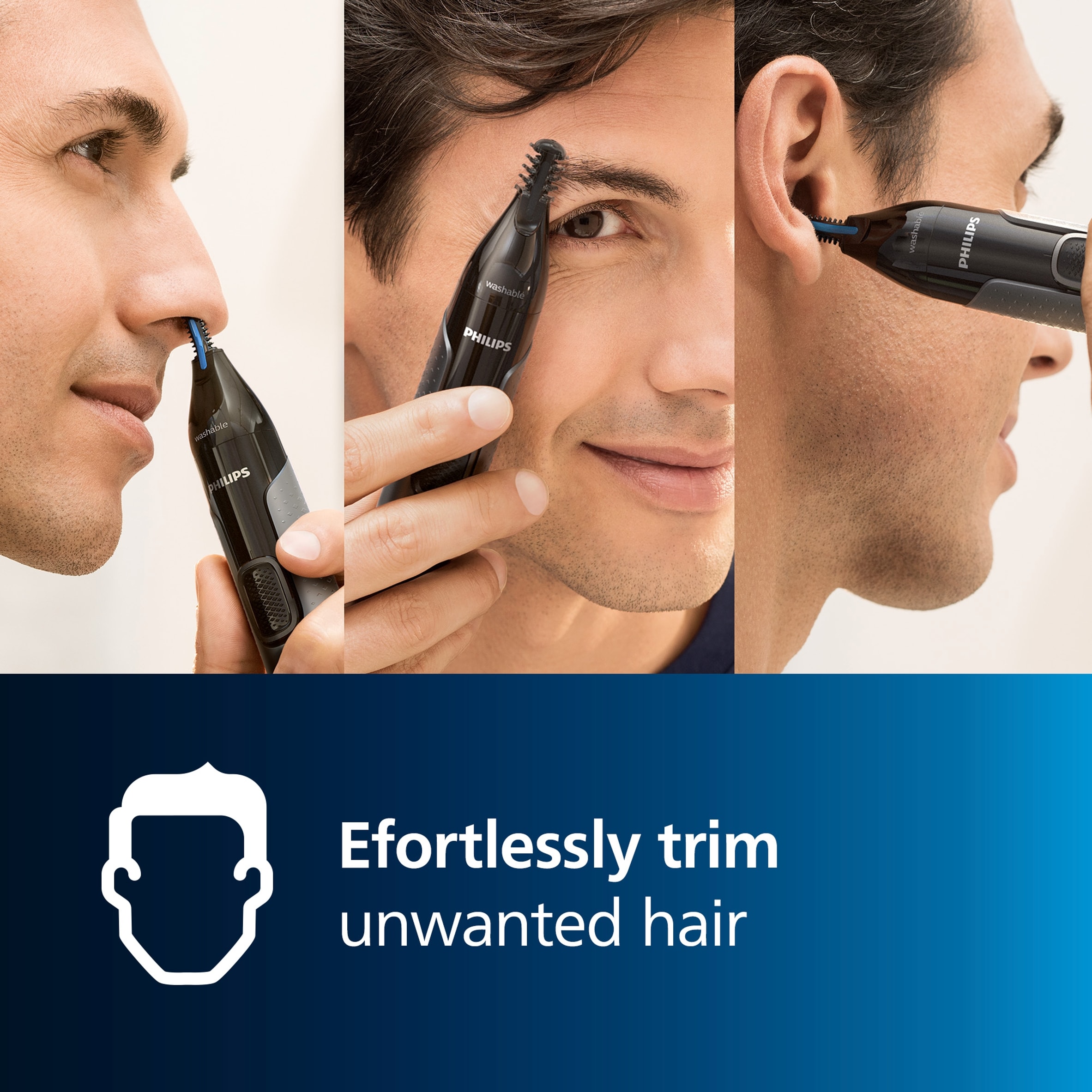 Philips Series 3000 Cordless Nose, Ear and Eyebrow Trimmer-NT3650/16 thumbnail 3