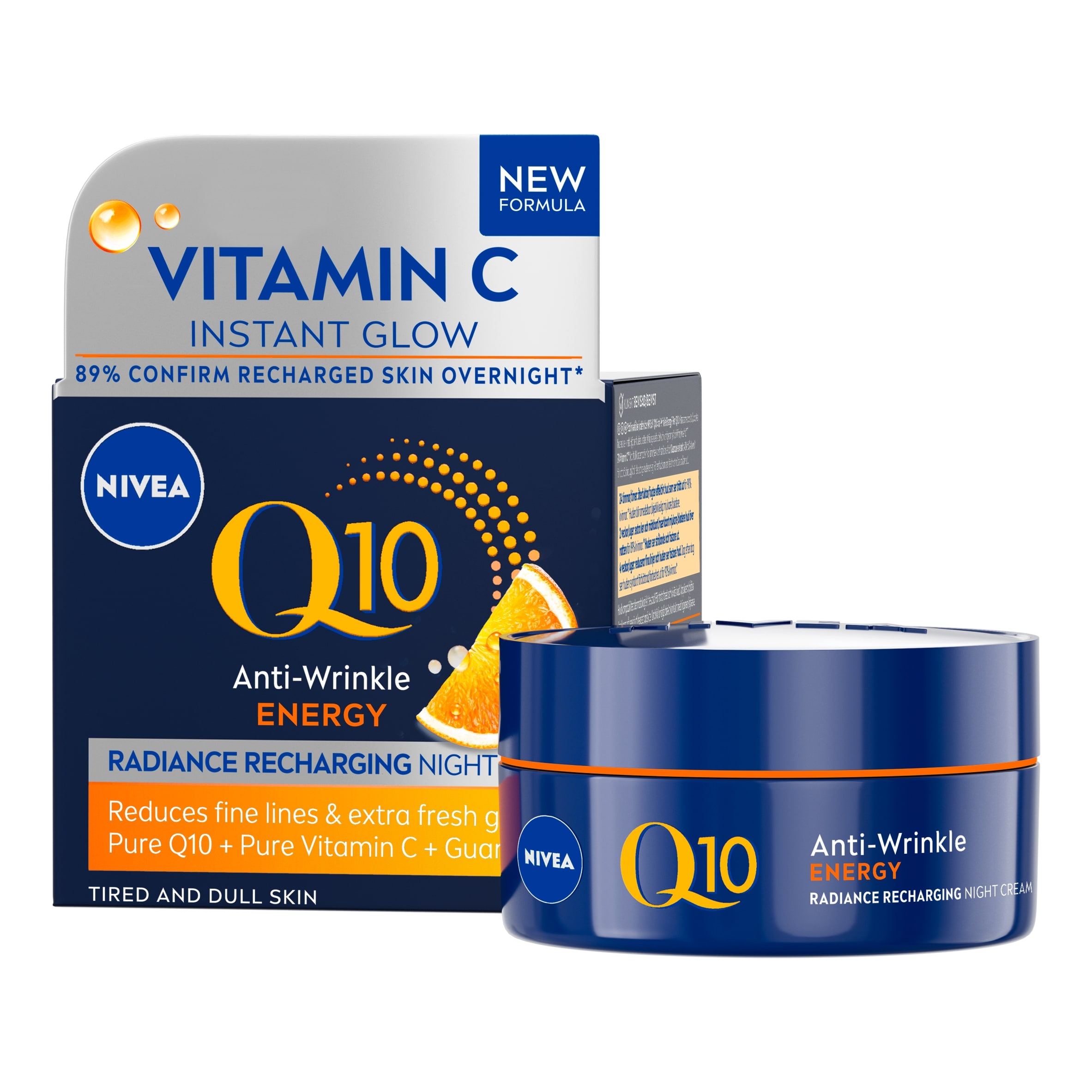 NIVEA Q10 Energy Anti-Wrinkle Recharging Night Face Cream with Vitamin C