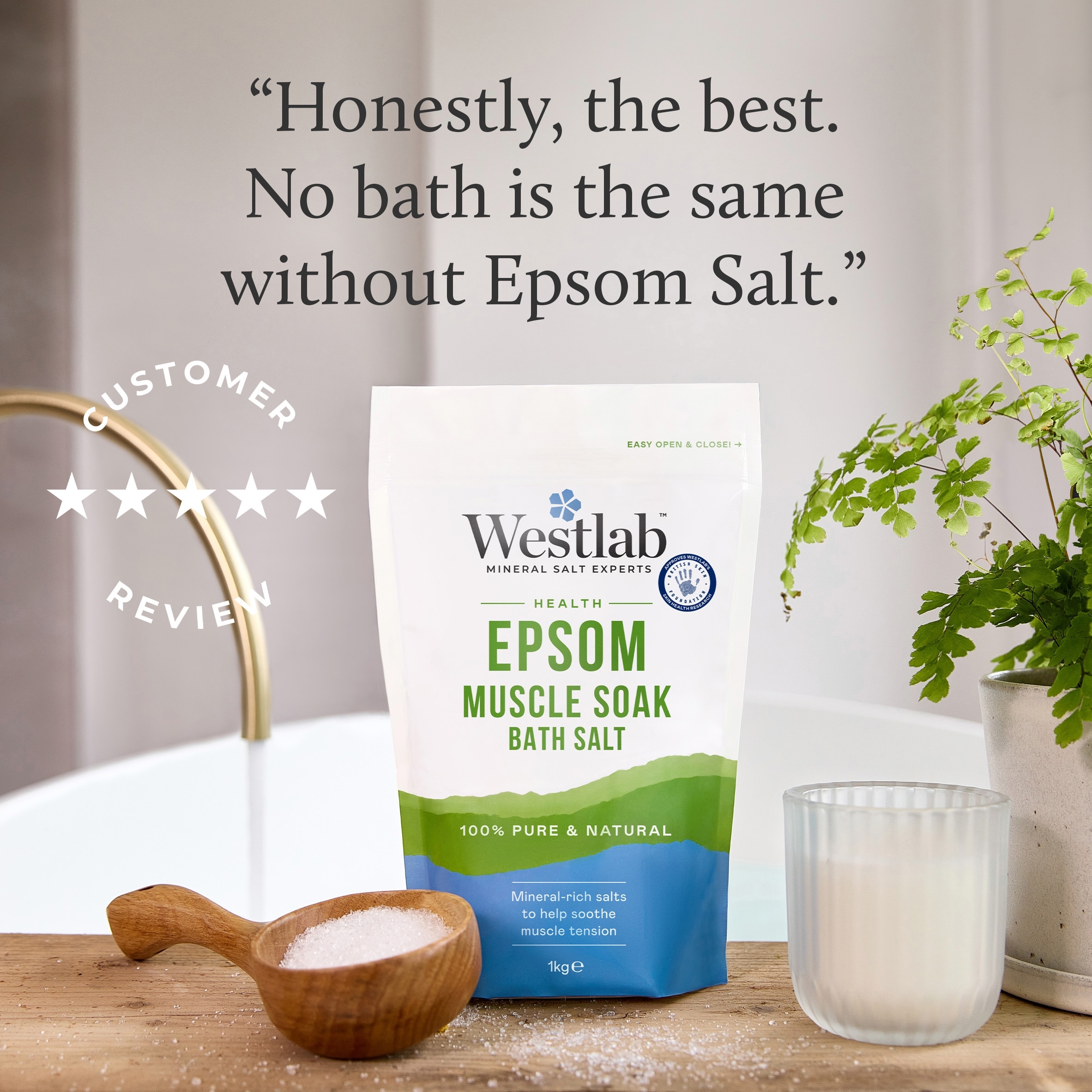 Westlab Epsom Bath Salt 1kg thumbnail 5