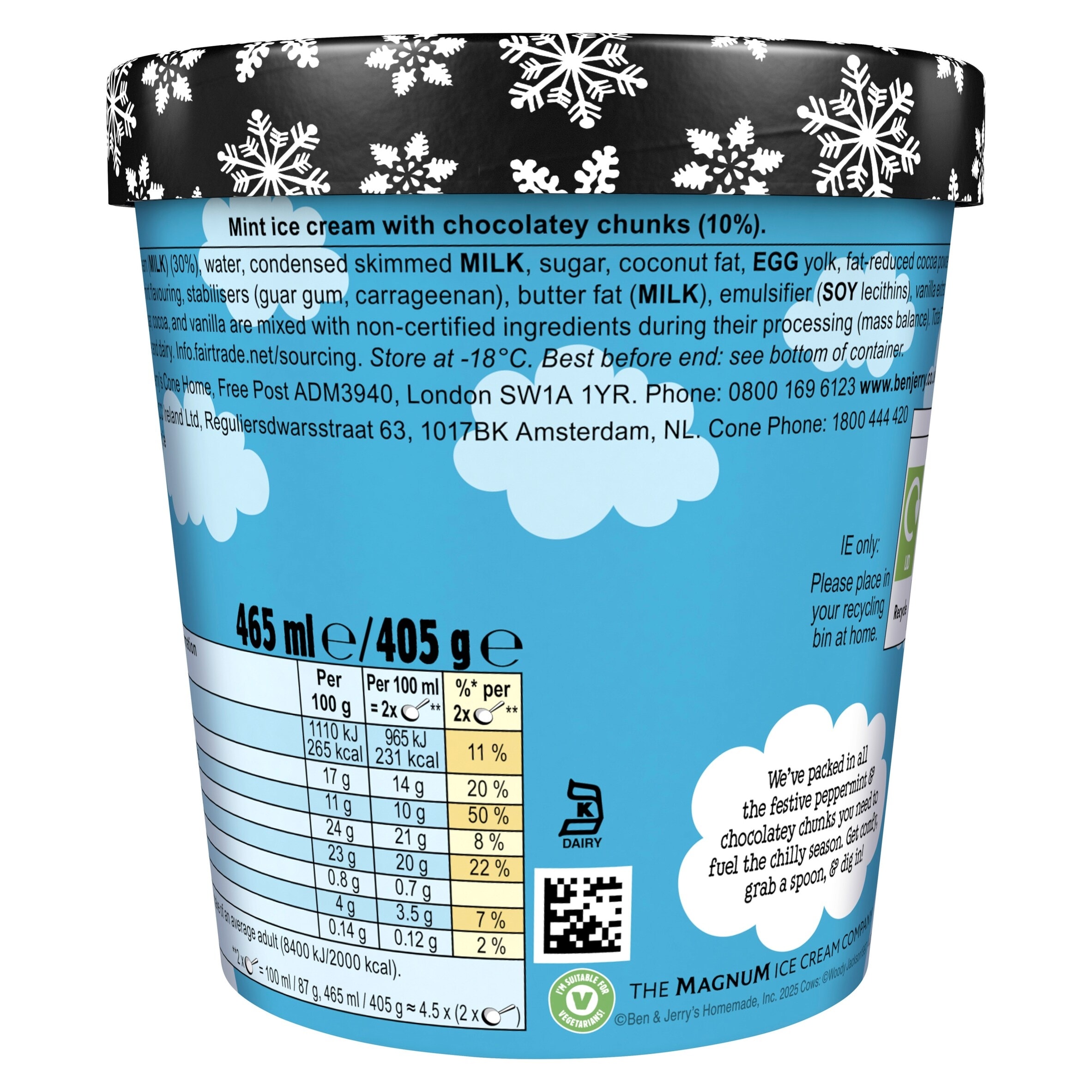 Ben & Jerry's Minter Wonderland Mint Ice Cream 465Ml thumbnail 2