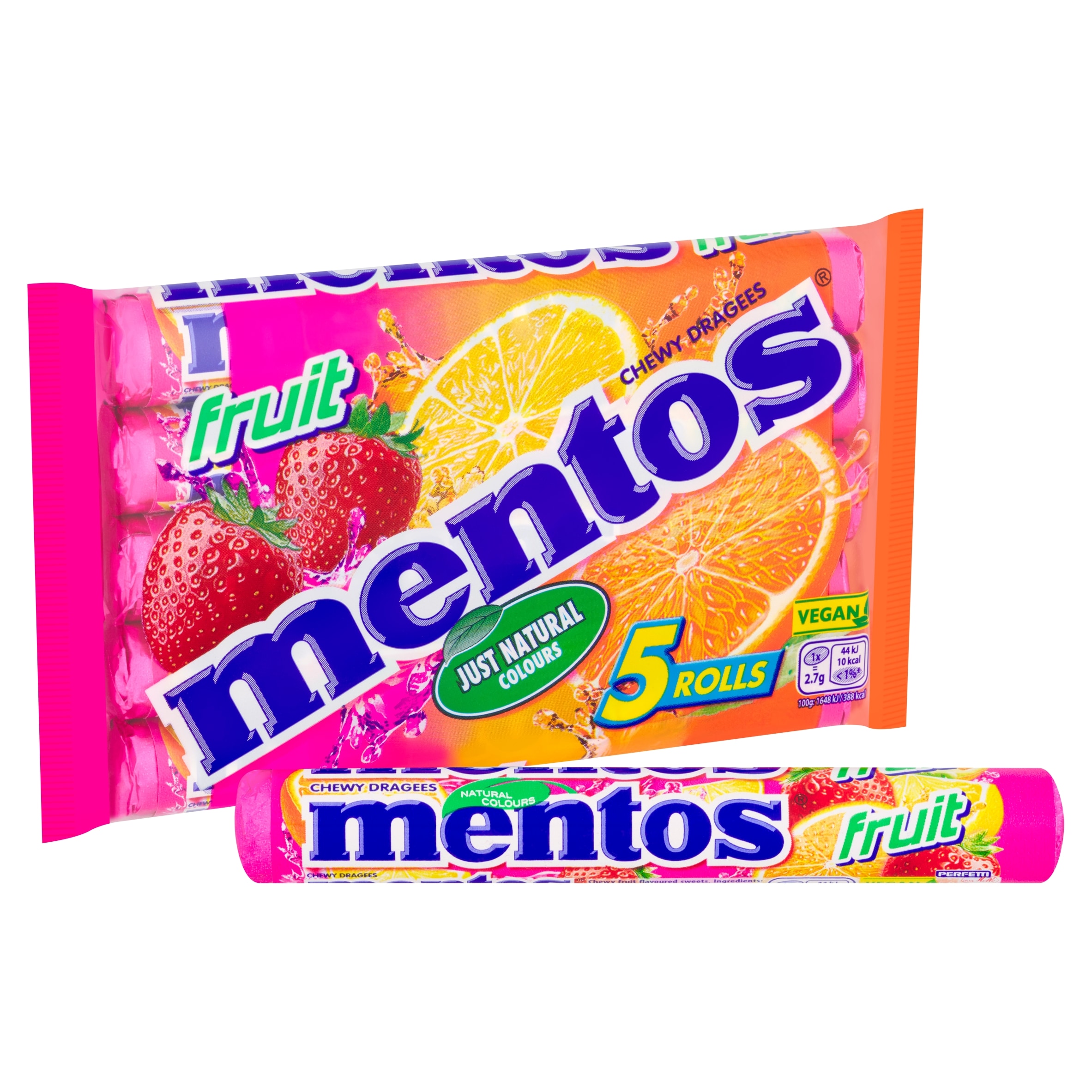 Mentos Fruit Che Wy Sweets 5 X 38 G thumbnail 2