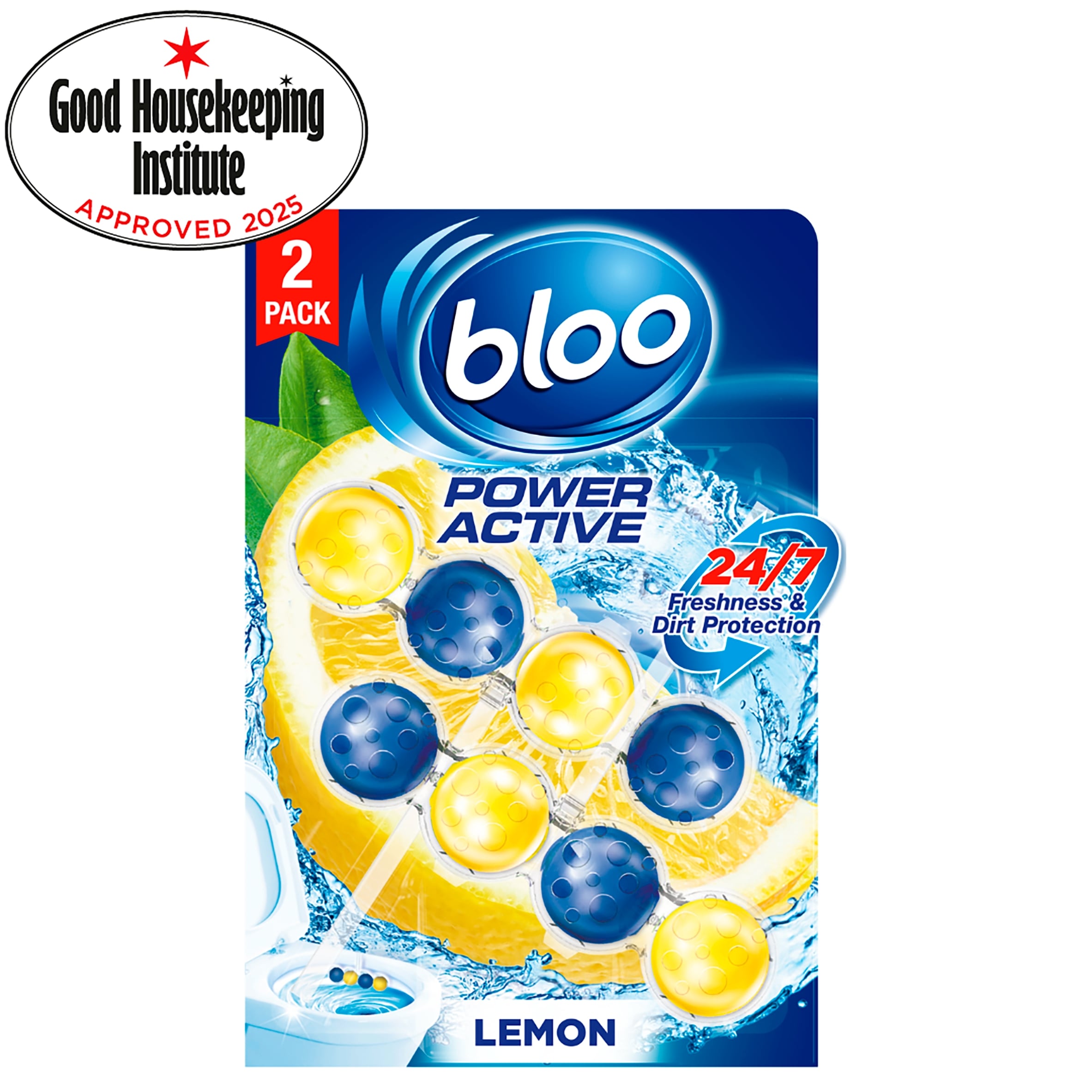 Bloo Power Active Lemon Toilet Rim Blocks