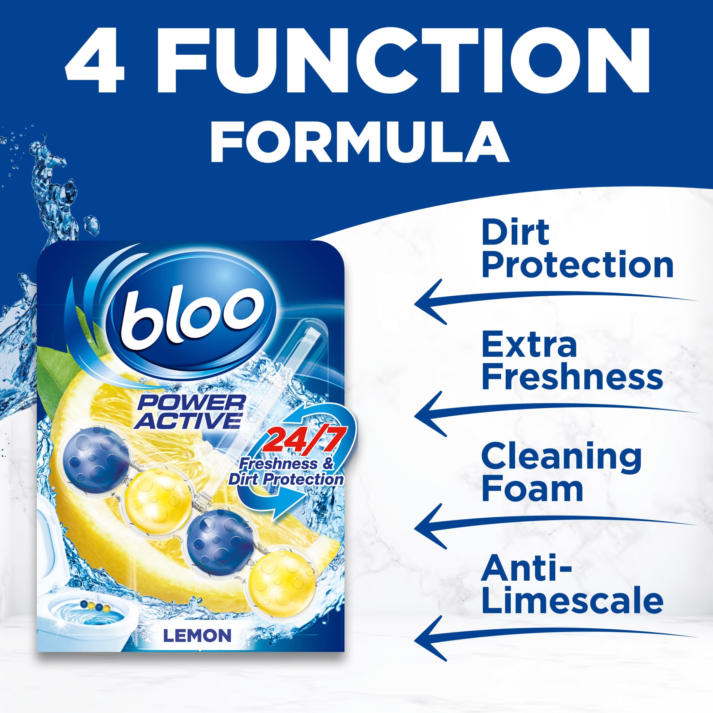 Bloo Power Active Lemon Rim Blocks 2 x 50g thumbnail 2