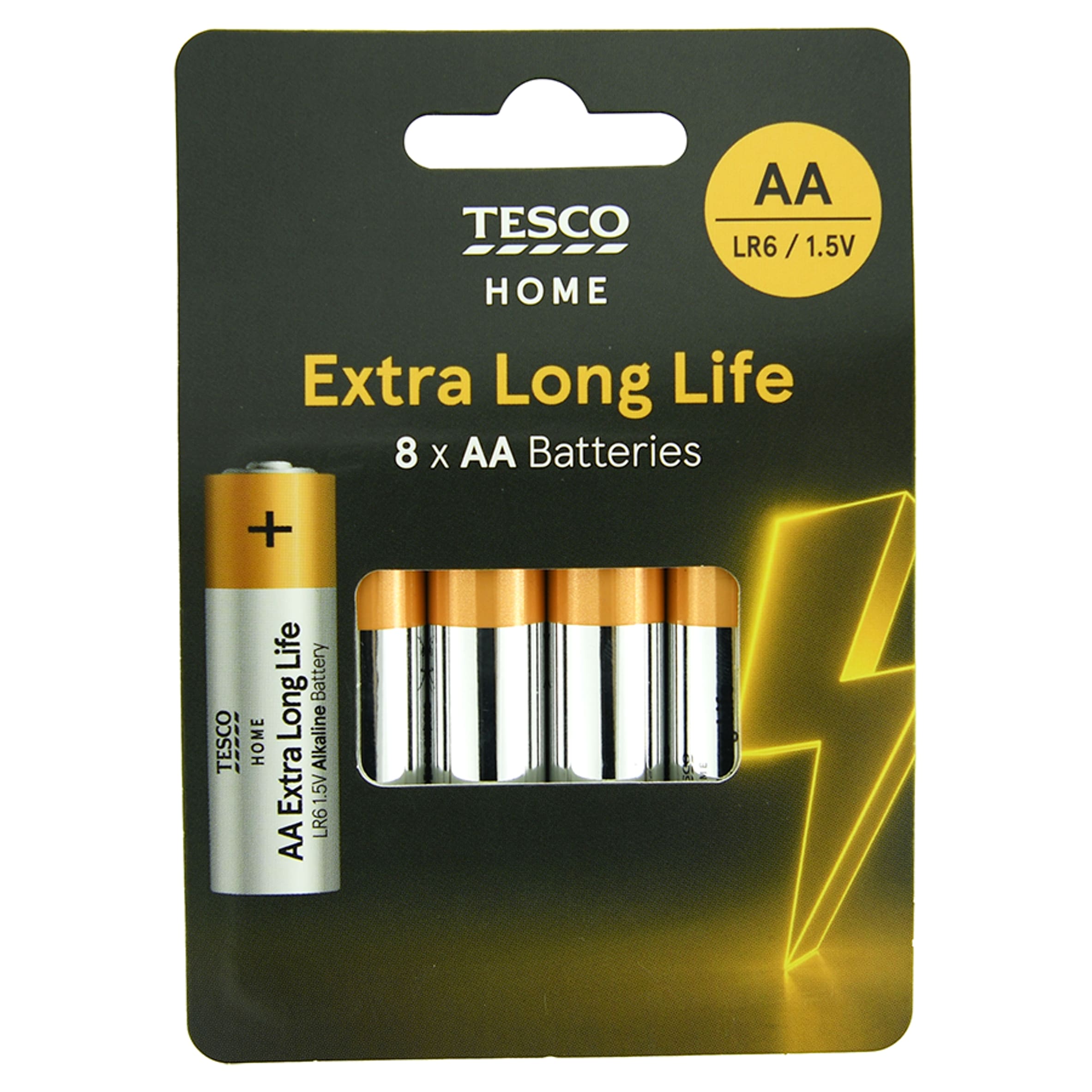 Tesco Extra Long Life AA Batteries 8 Pack