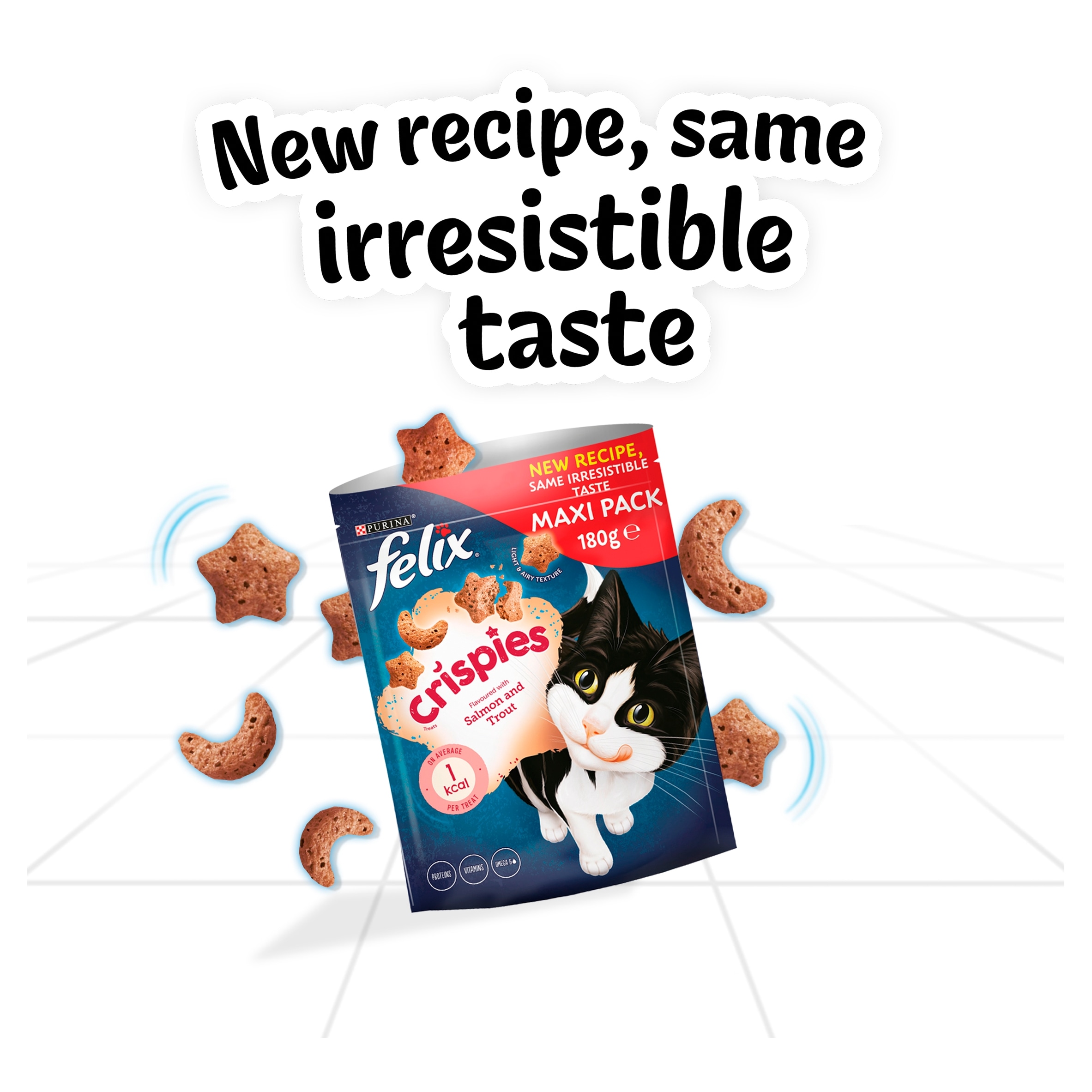 Felix Crispies Cat Treats - Salmon and Trout 180g thumbnail 2