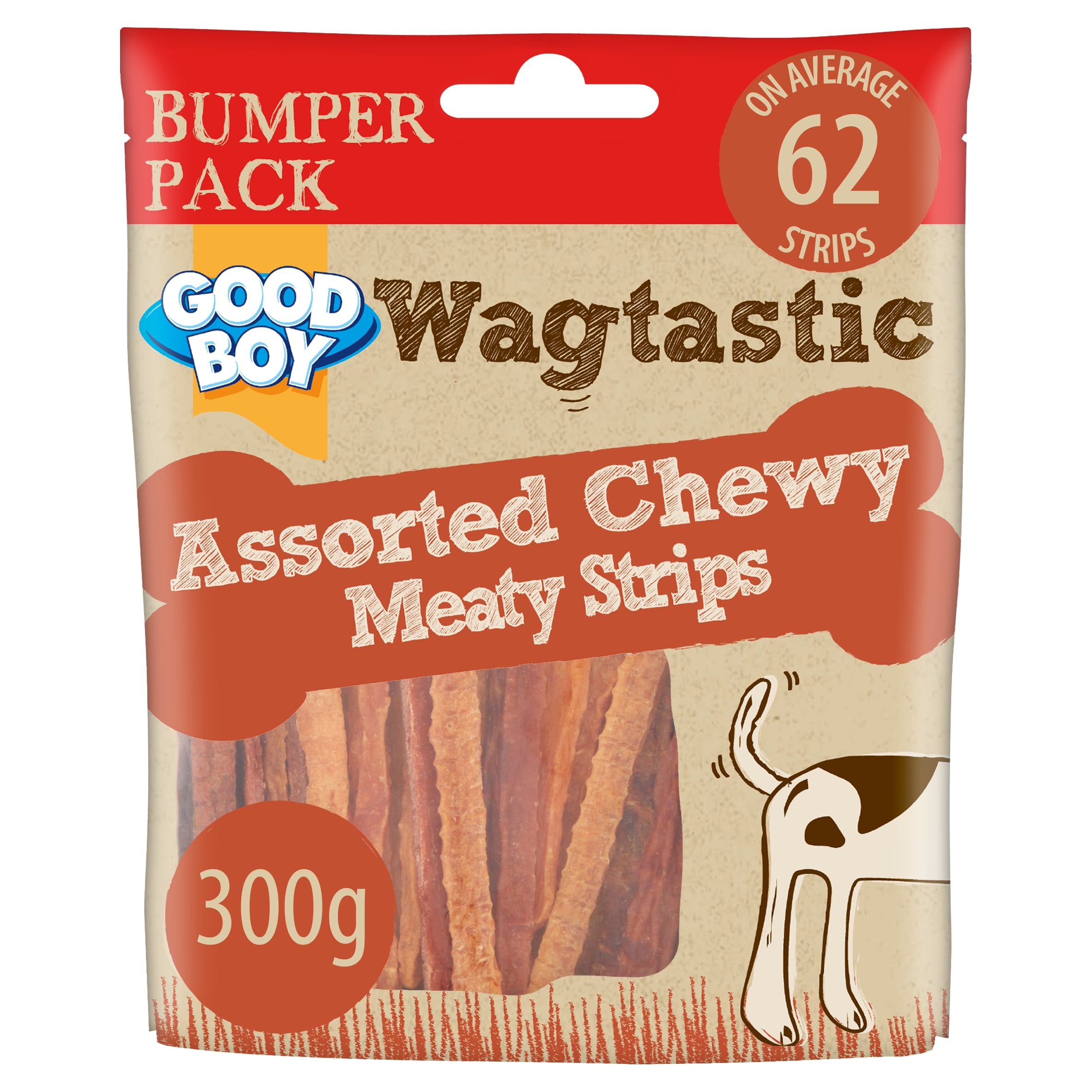 Good Boy Wagtastic Dog Treats Meaty Strips 300g