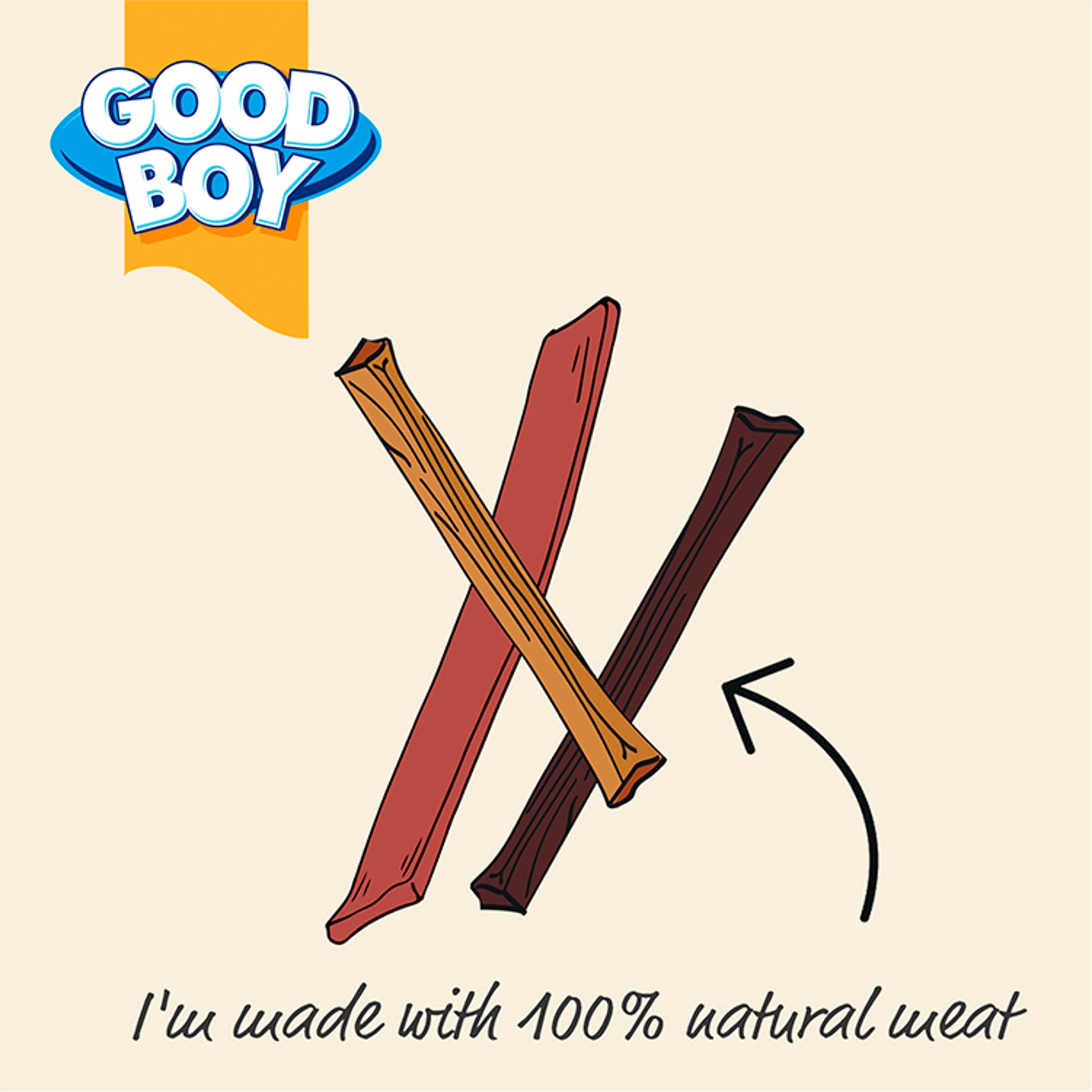 Good Boy Wagtastic Dog Treats Meaty Strips 300g thumbnail 2