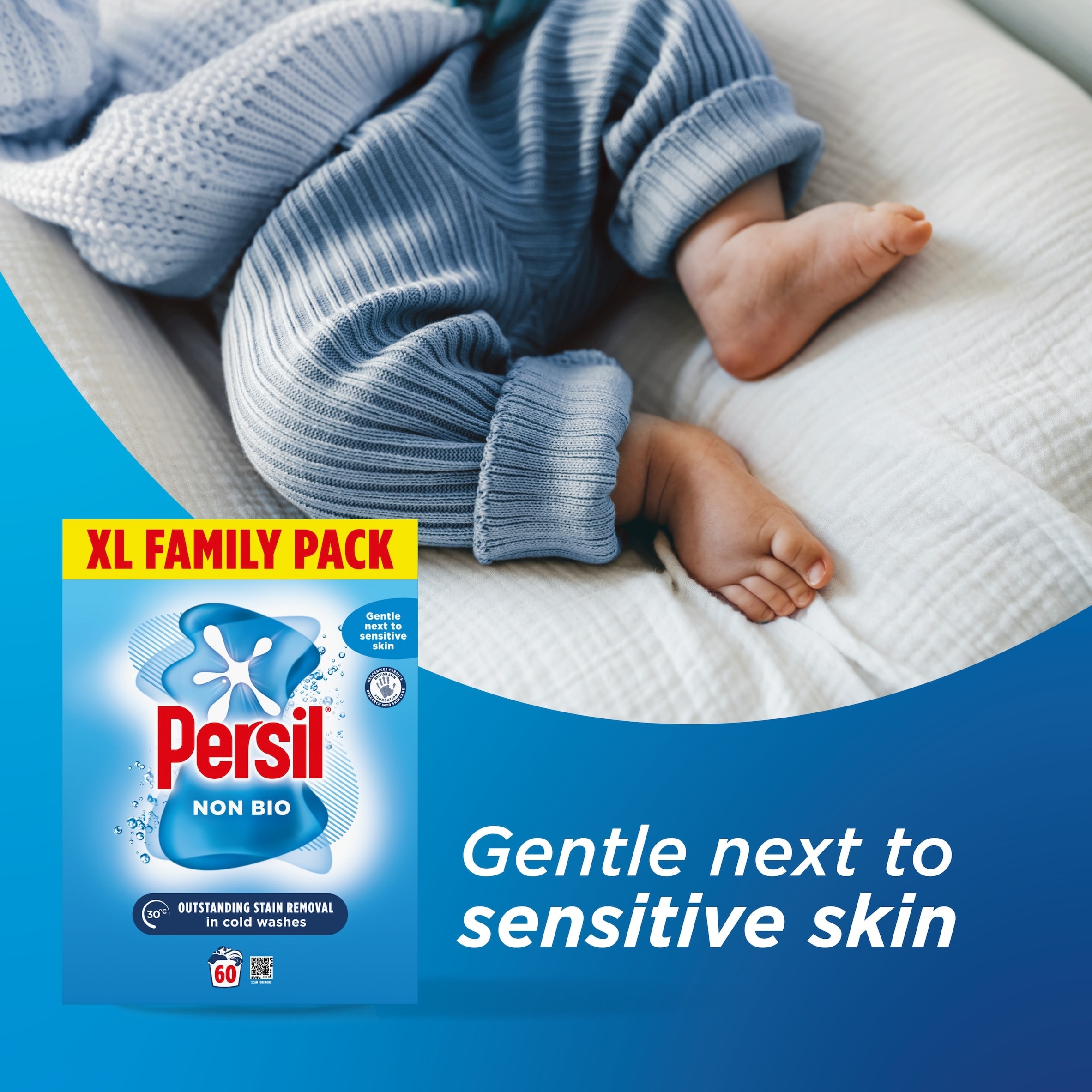 Persil Non Biological Washing Powder 60 Wash 3Kg thumbnail 2