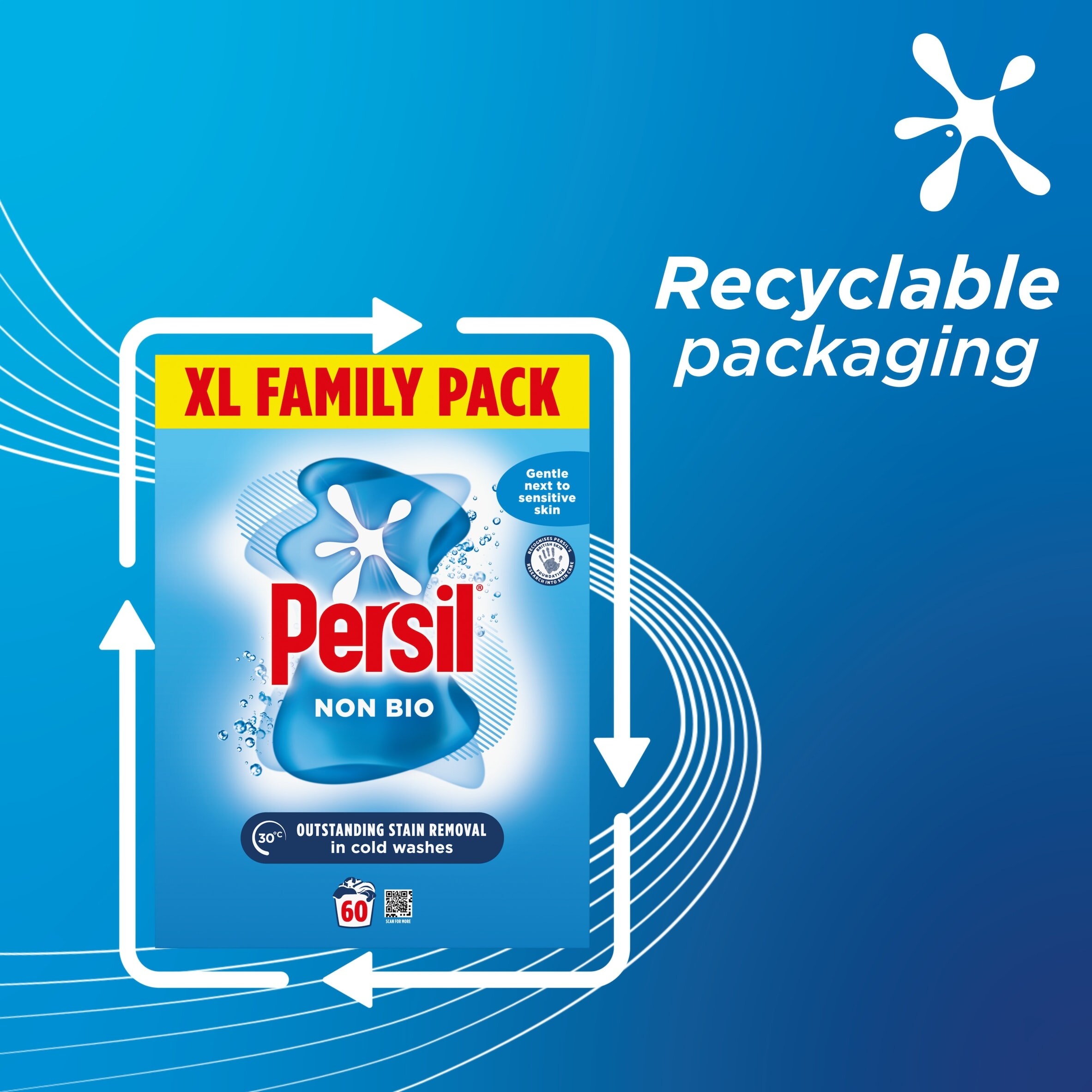 Persil Non Biological Washing Powder 60 Wash 3Kg thumbnail 5