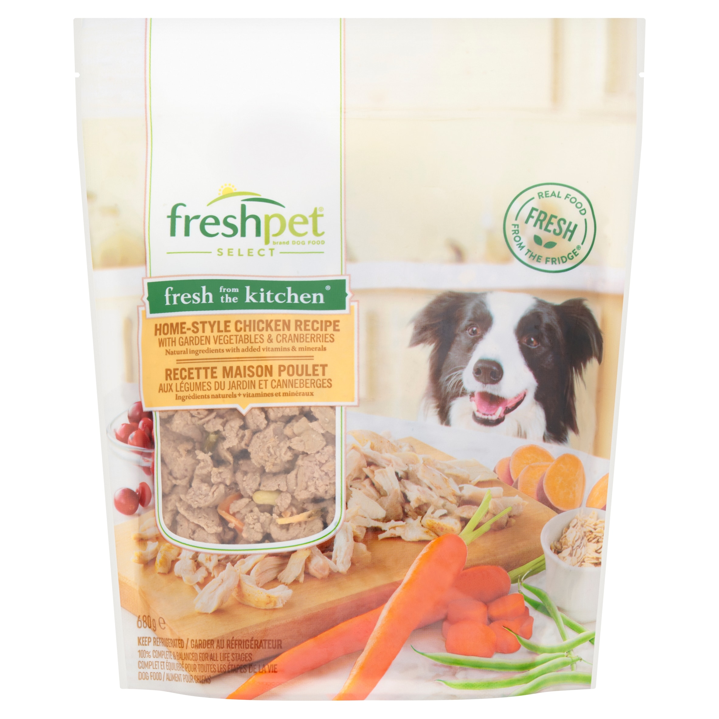 Freshpet Chicken with Garden Vegetables & Cranberries Fresh Dog Food 680g