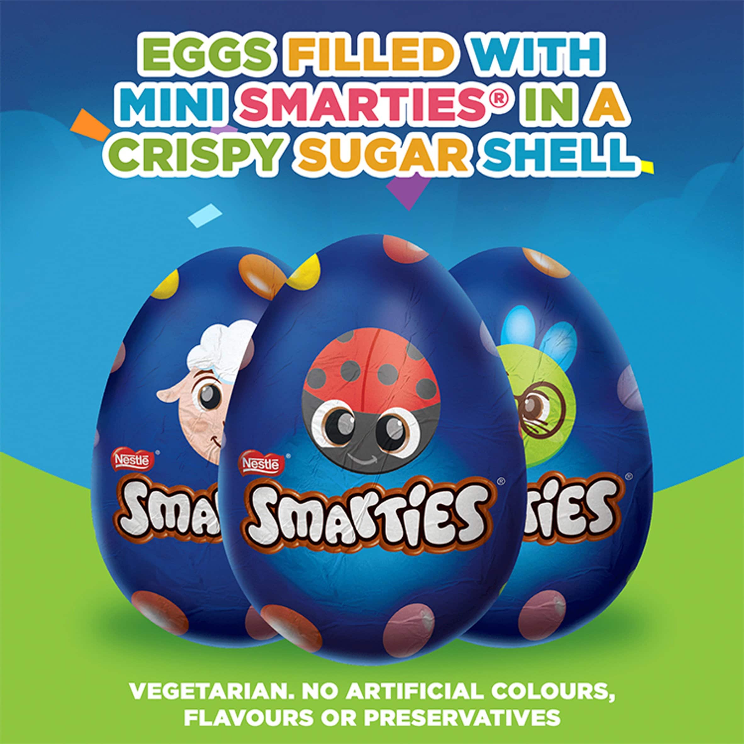 Smarties Milk Chocolate Easter Egg Hunt 8 Pack 140G thumbnail 3