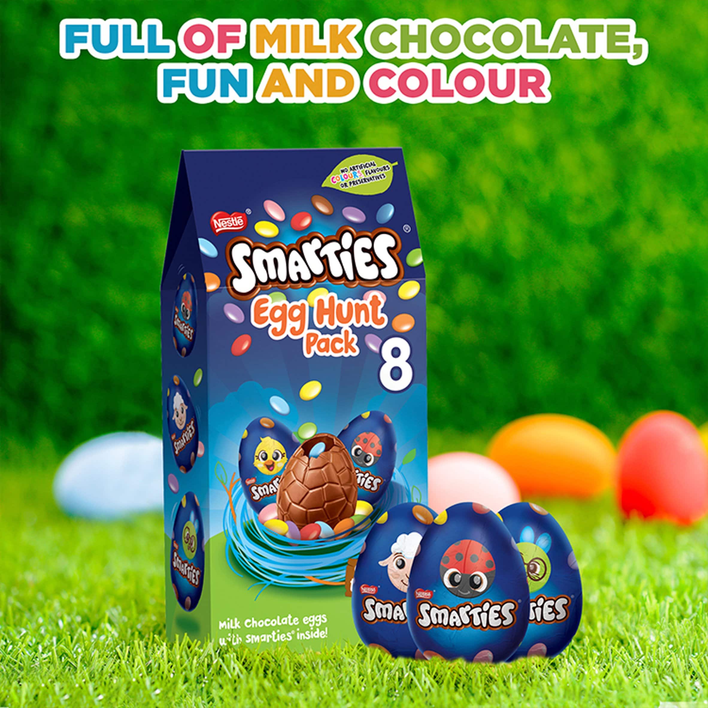 Smarties Milk Chocolate Easter Egg Hunt 8 Pack 140G thumbnail 5