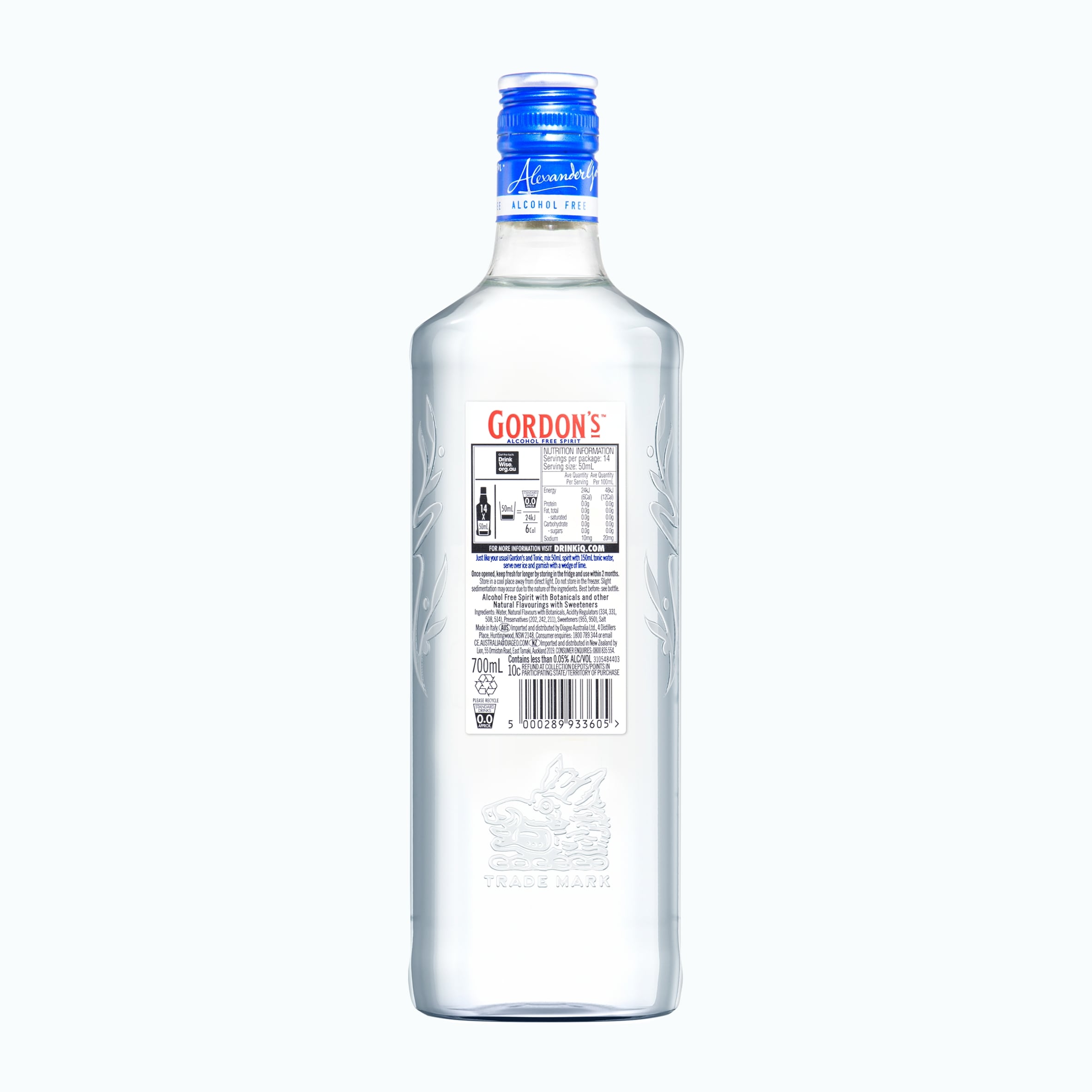 Gordon's Alcohol Free Spirit 0.0% 70cl thumbnail 2