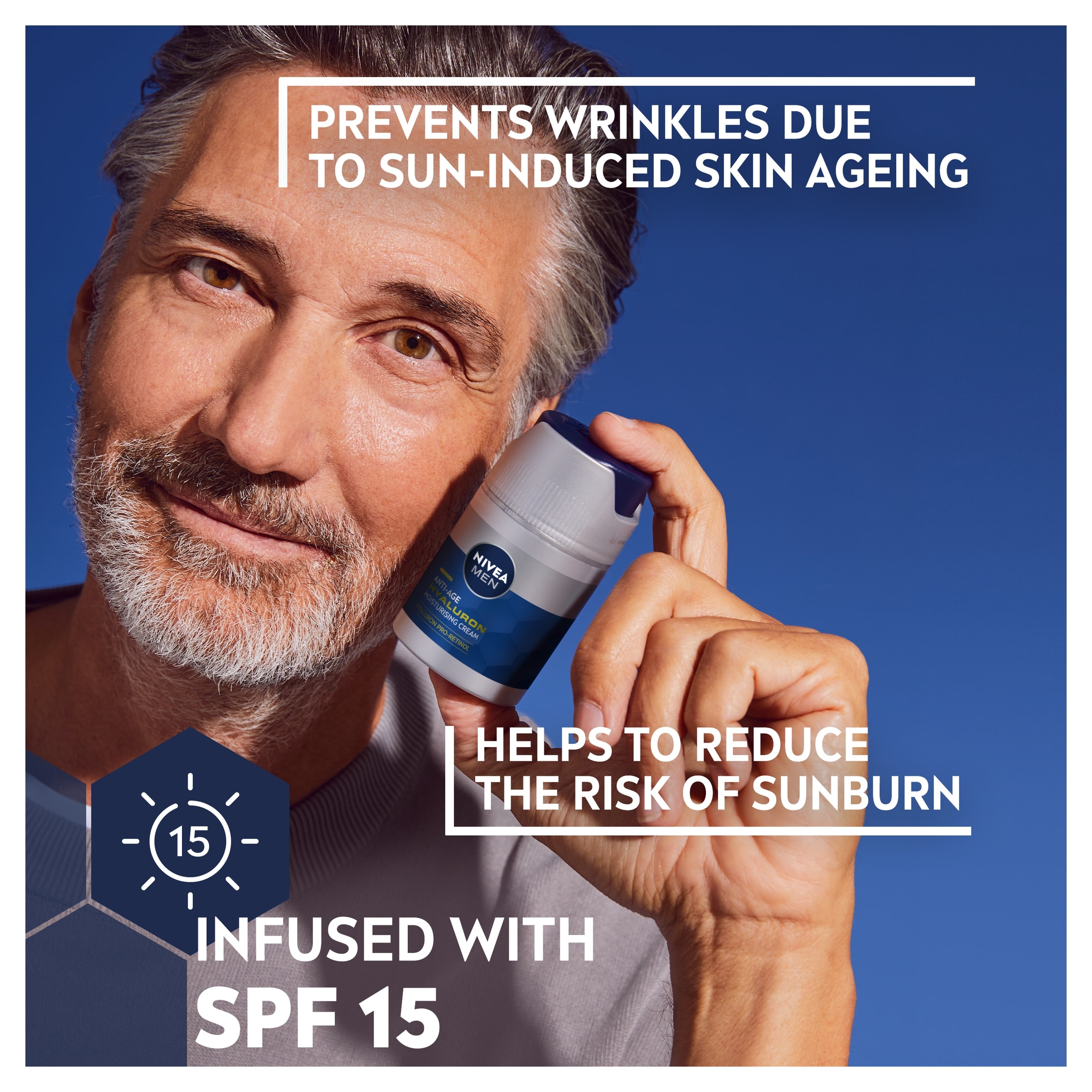 NIVEA MEN Anti-Age Hyaluron Moisturising Cream SPF 15 50ml thumbnail 2