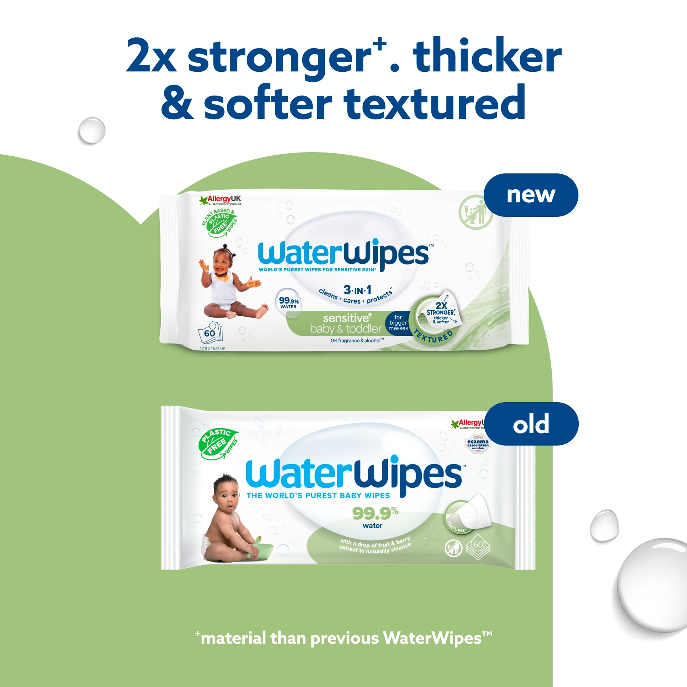 Waterwipes Txtrd Biodegradable Baby Wipes 60 Pack thumbnail 2
