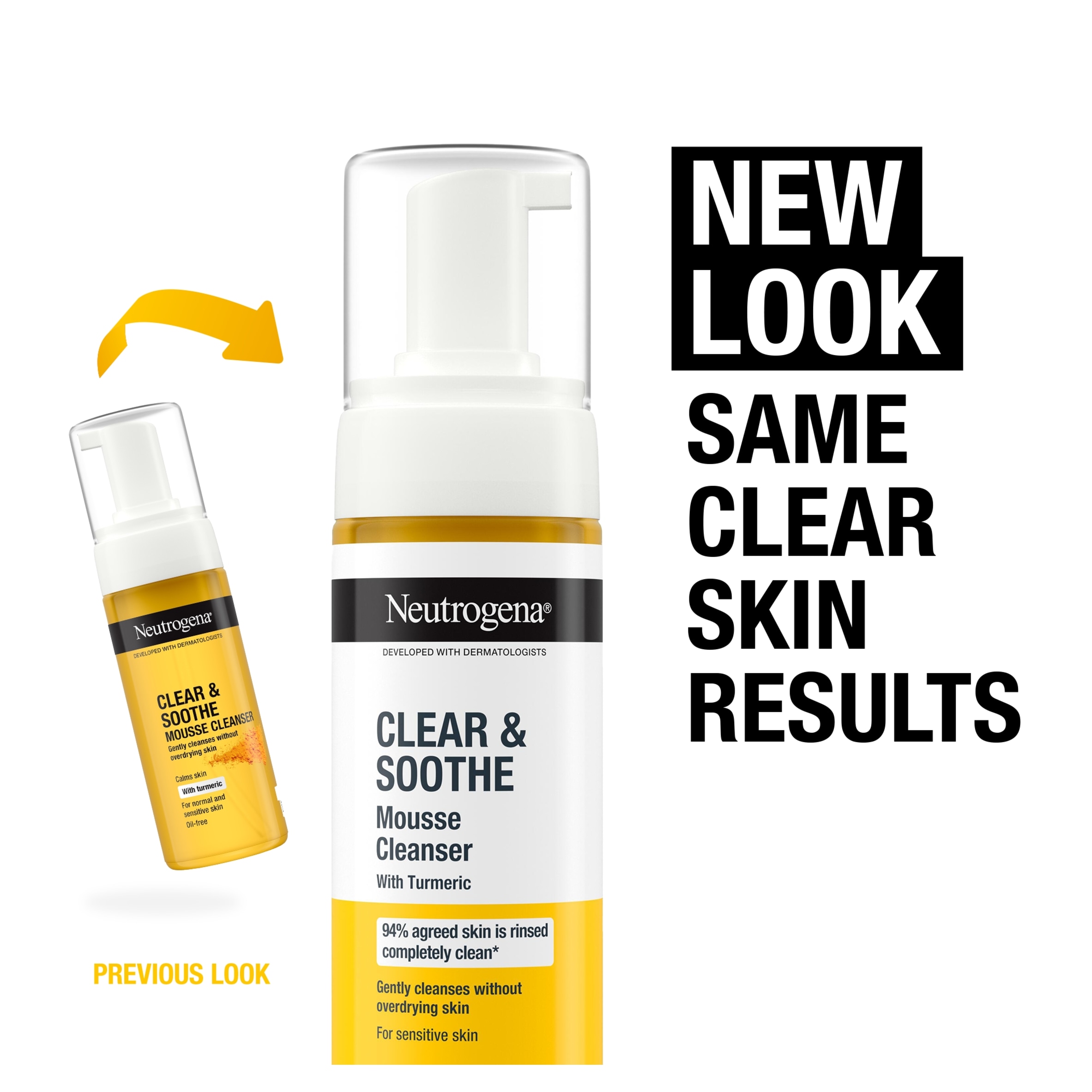 Neutrogena Clear & Soothe Mousse Cleanser Face Wash with Turmeric 150ml thumbnail 3