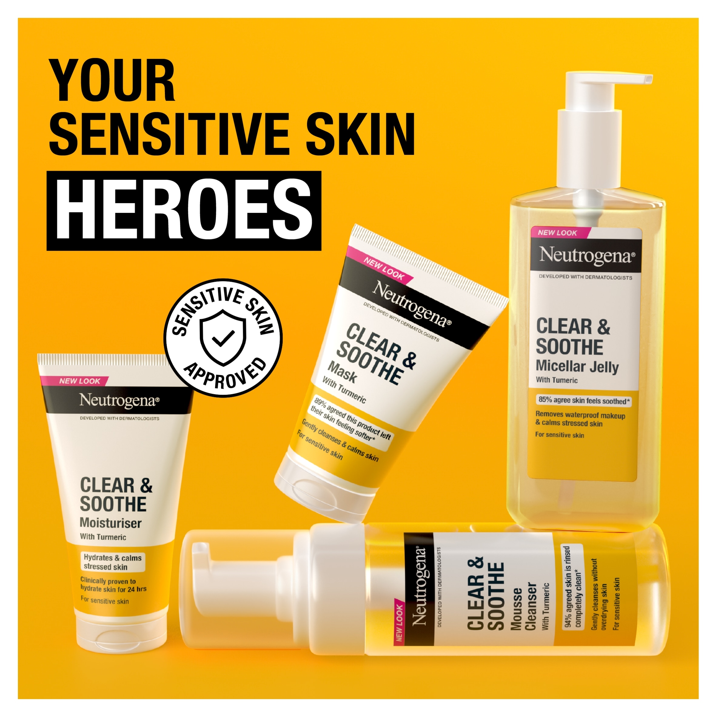 Neutrogena Clear & Soothe Mousse Cleanser Face Wash with Turmeric 150ml thumbnail 4