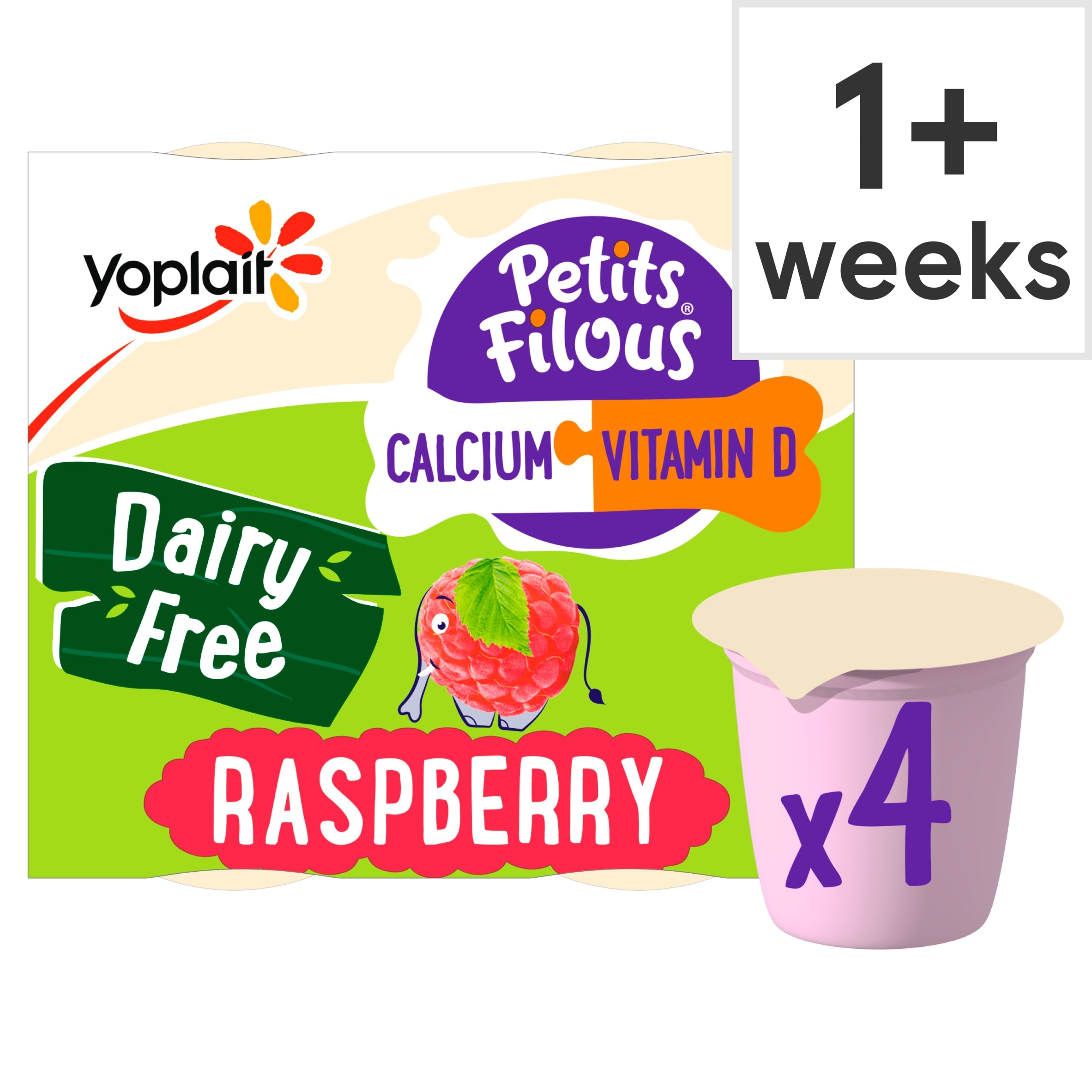 Petits Filous Kids Dairy Free Raspberry Yoghurt Pots