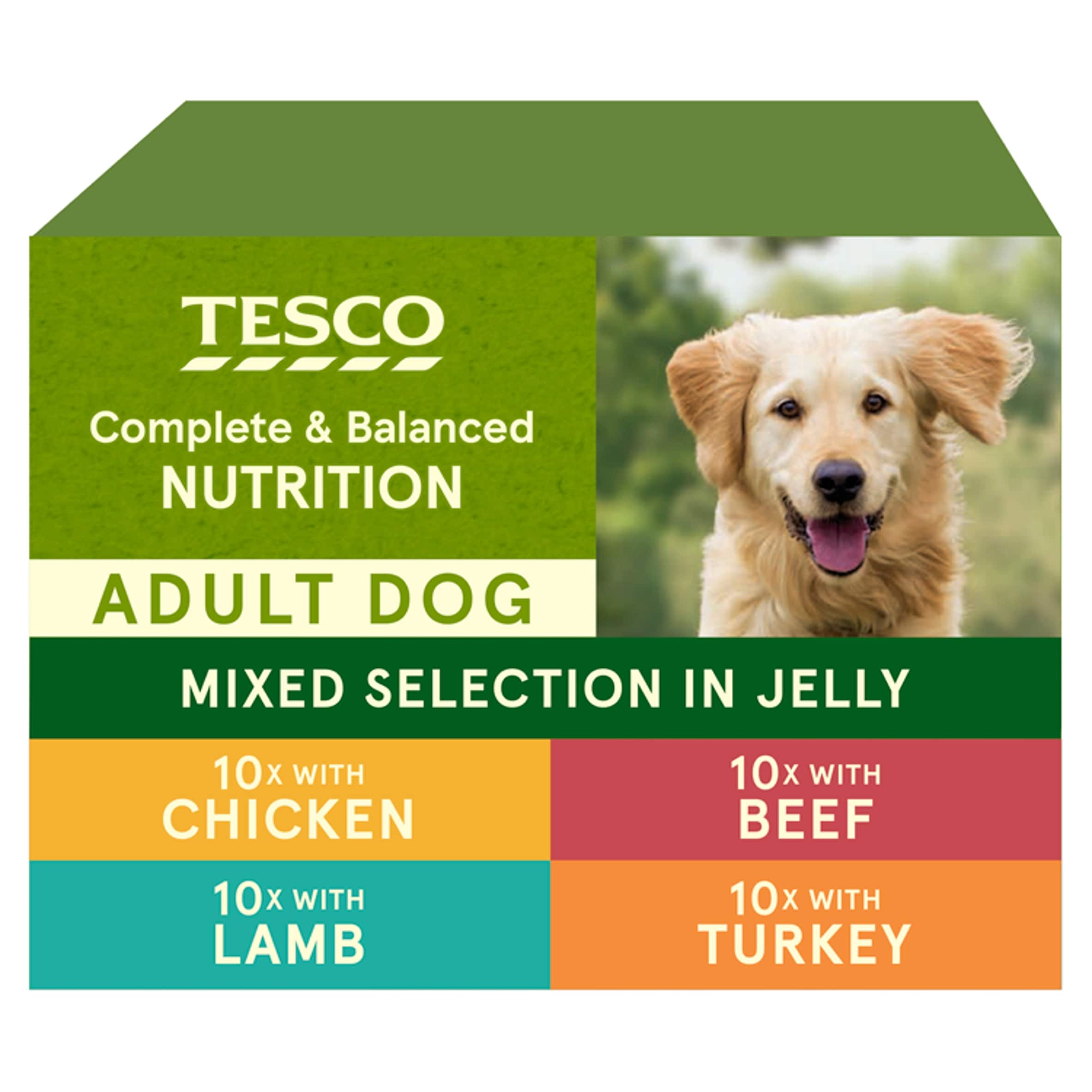 Tesco Adult Dog Mixed Selection in Jelly Pouches 40 x 100g