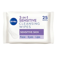 NIVEA 3-in-1 Sensitive Cleansing Wipes 25 Pack