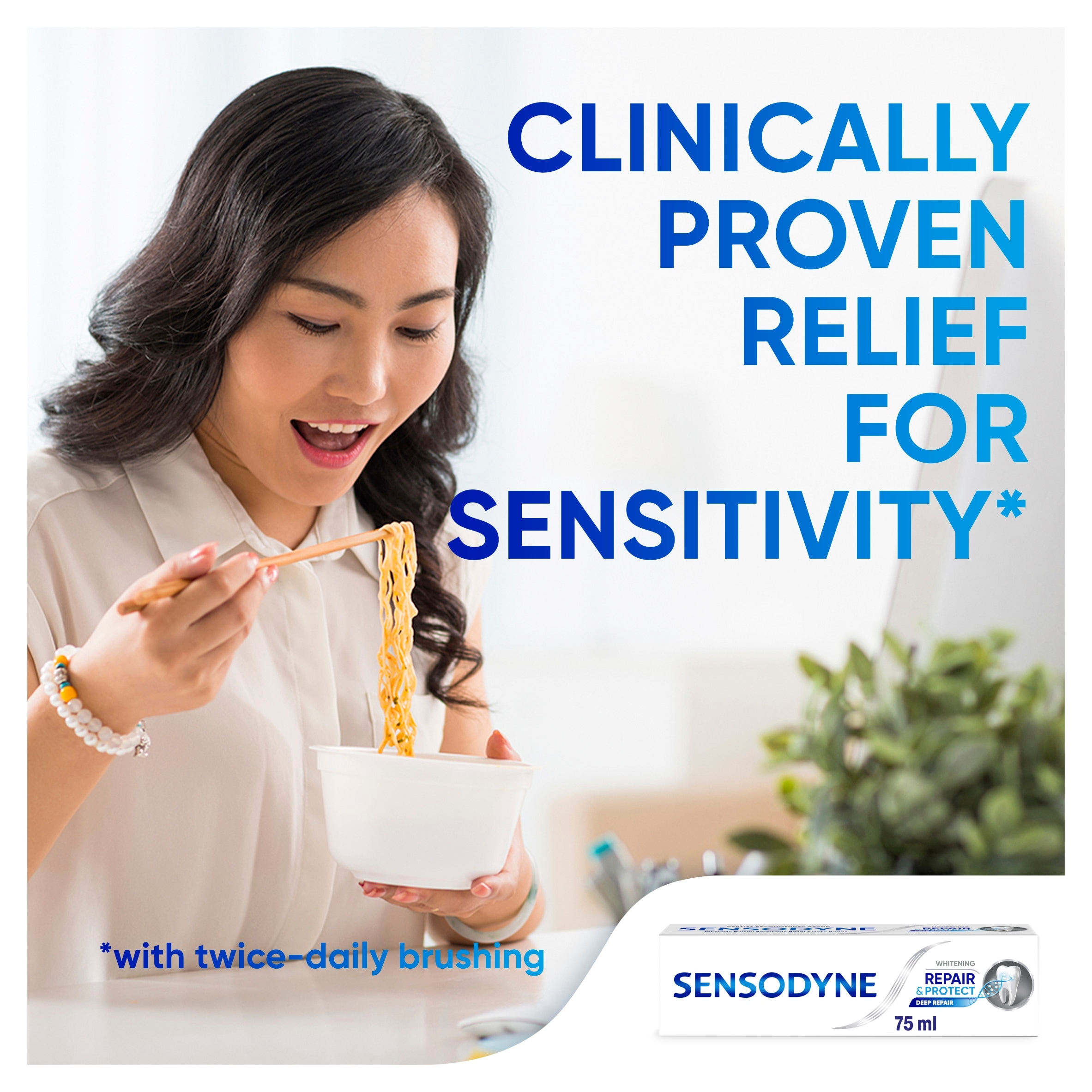 Sensodyne Repair & Protect Whitening Sensitive Toothpaste 75ml thumbnail 2