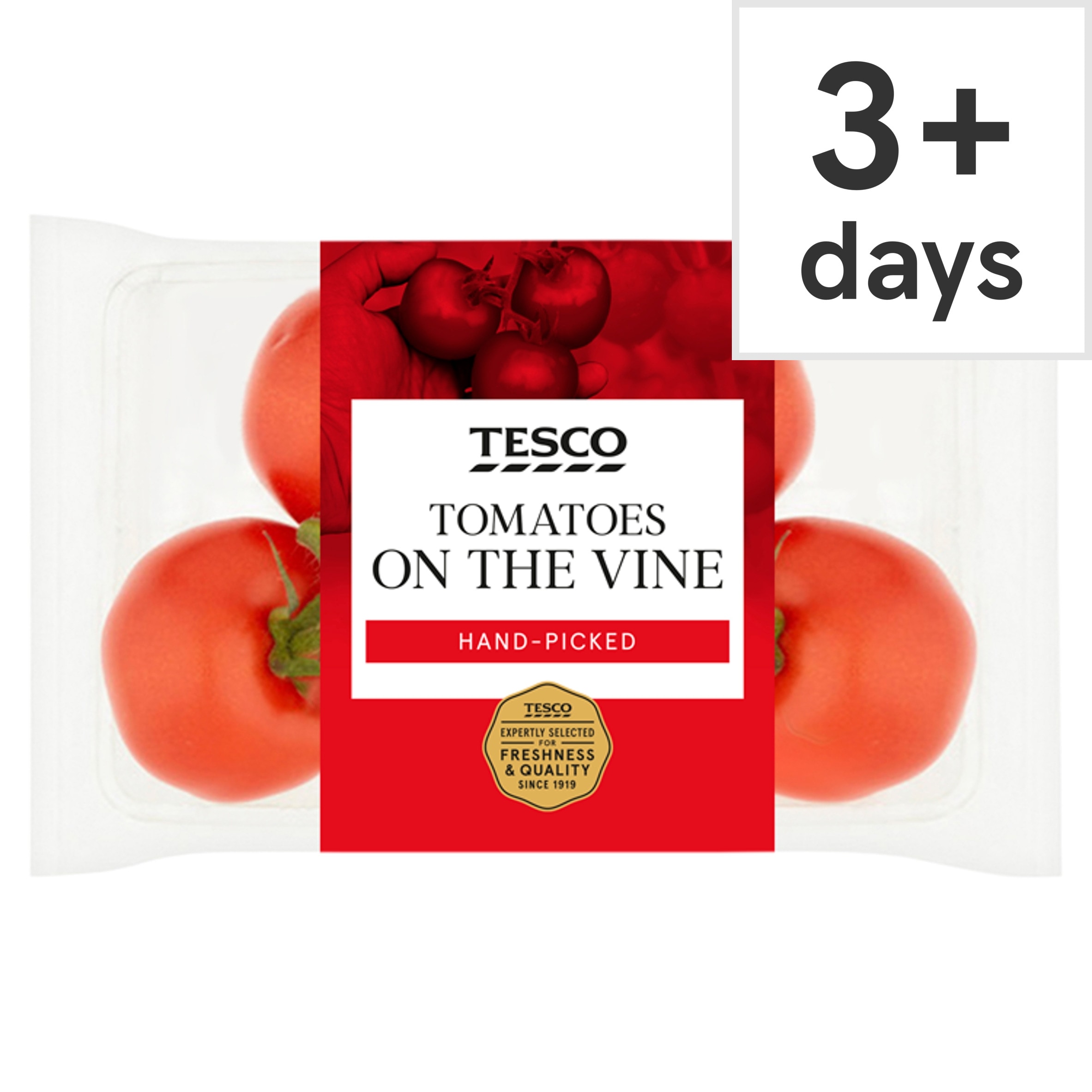 Tesco Tomatoes On The Vine 500G